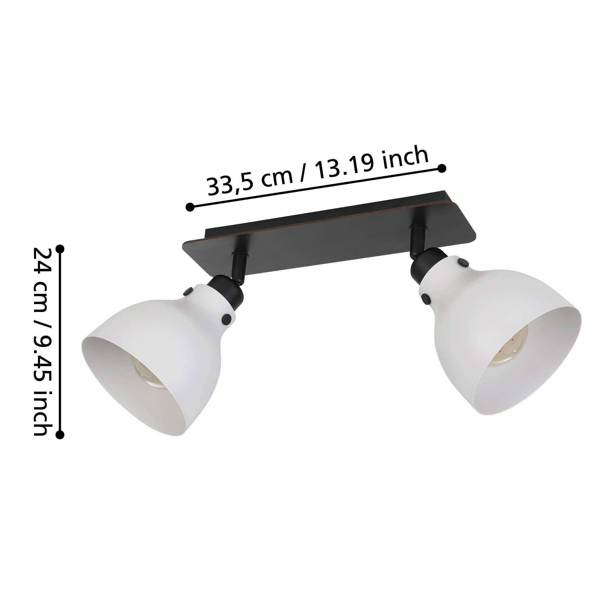 Eglo Matlock Black & Grey 2 Light Bar Spotlight