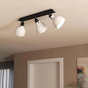 Eglo Matlock Black & Grey 3 Light Bar Spotlight tall arc lamp for living room