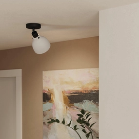 Eglo Matlock Black & Grey Spotlight tall arc lamp for living room