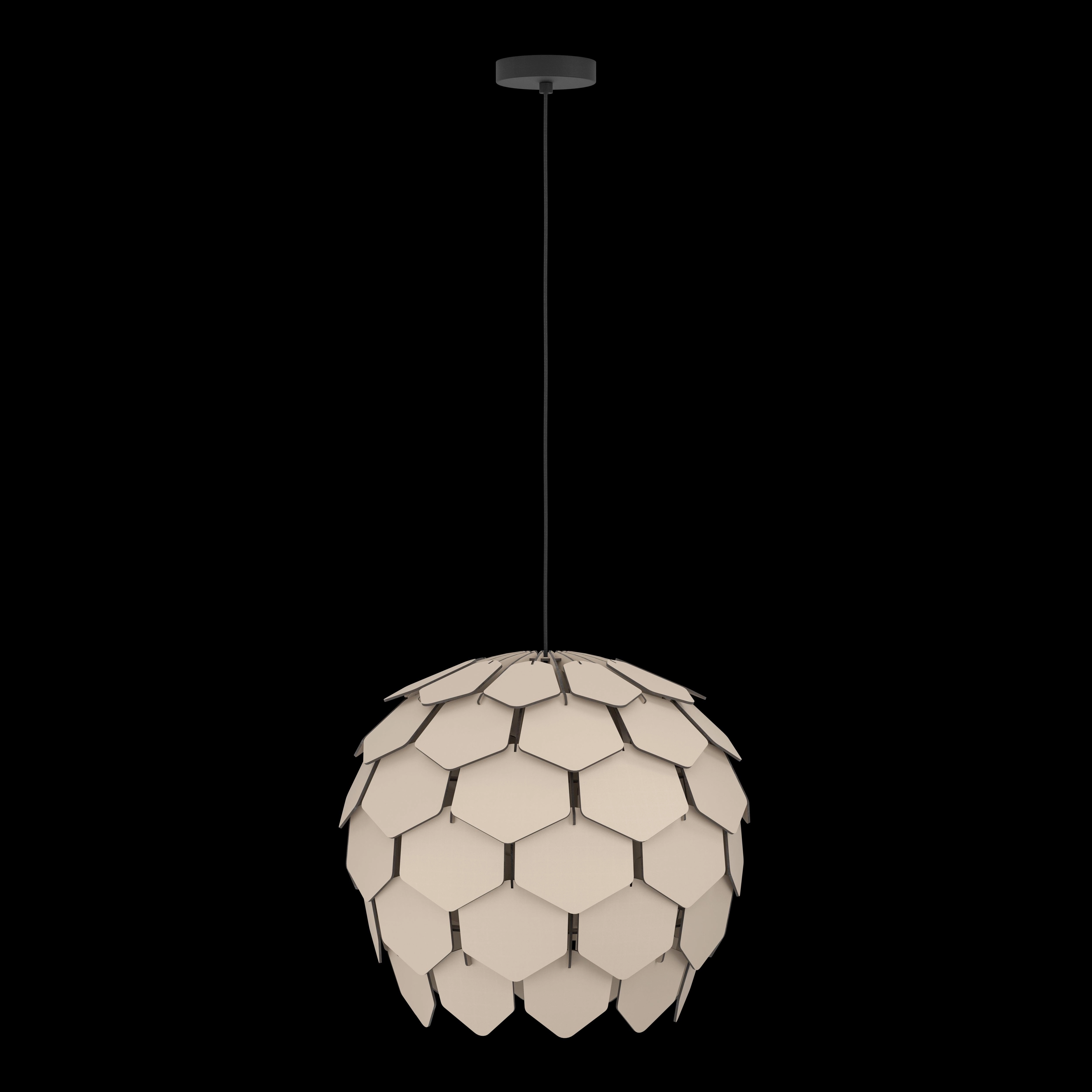 Eglo Mattanza Overlapping Grey Wooden Slat Pendant