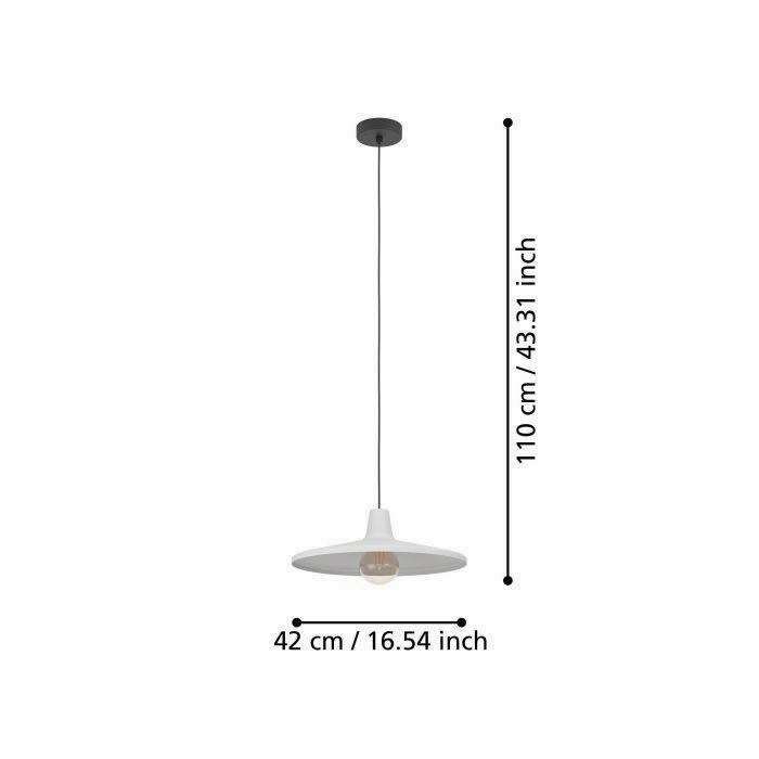 Eglo Miniere Grey Metal Lampshade Ceiling Pendant
