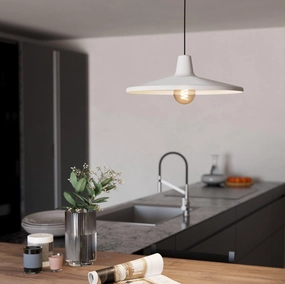Eglo Miniere Grey Metal Lampshade Ceiling Pendant flush mount ceiling fixture