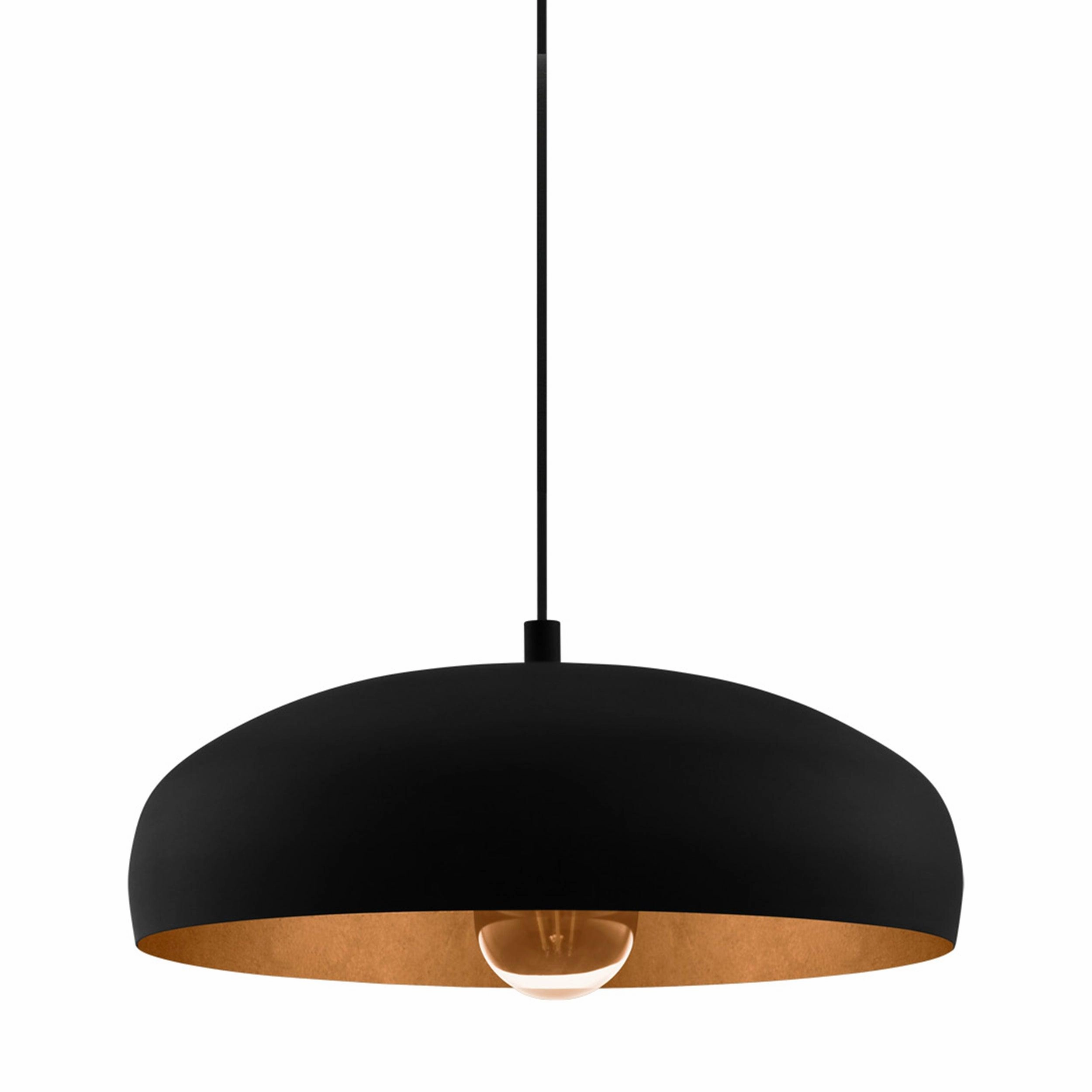 Eglo Mogano 1 Black Metal & Copper Ceiling Pendant