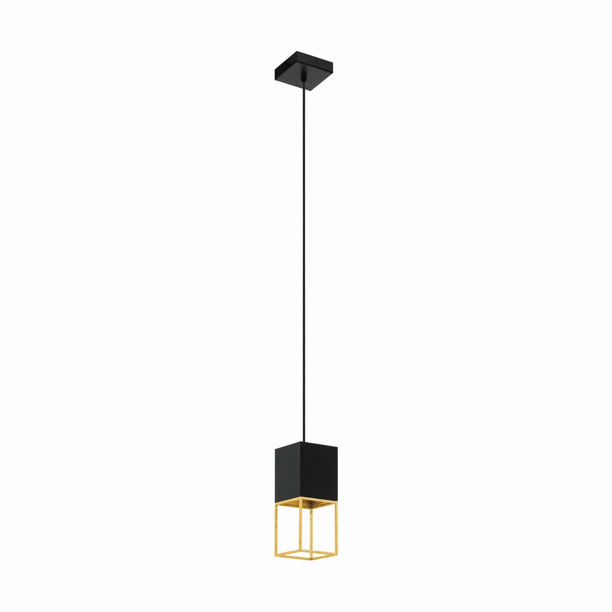 Eglo Montebaldo Square Metal & Gold Metal Framed Pendant sleek LED ceiling lamp