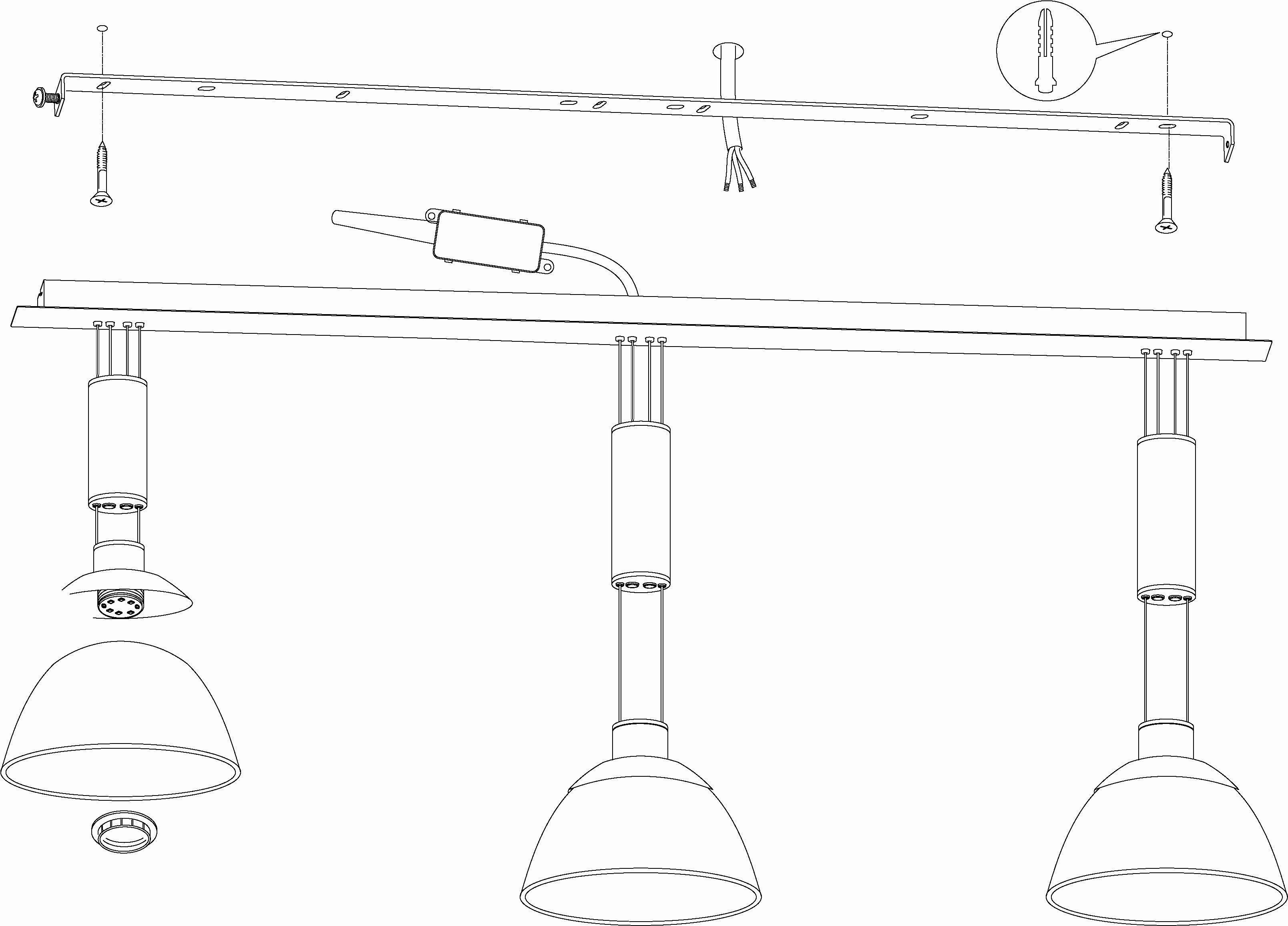 Eglo Montefio 3 Light LED Bar Nickel Pendant - Alabaster Glass Shades