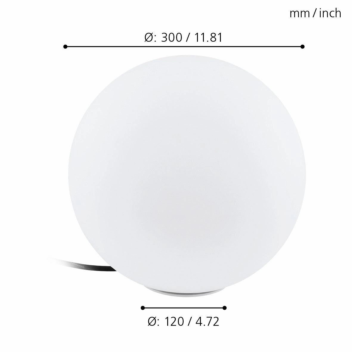 Eglo Monterolo IP65 Outdoor 30cm Plastic Globe Floor Lamp