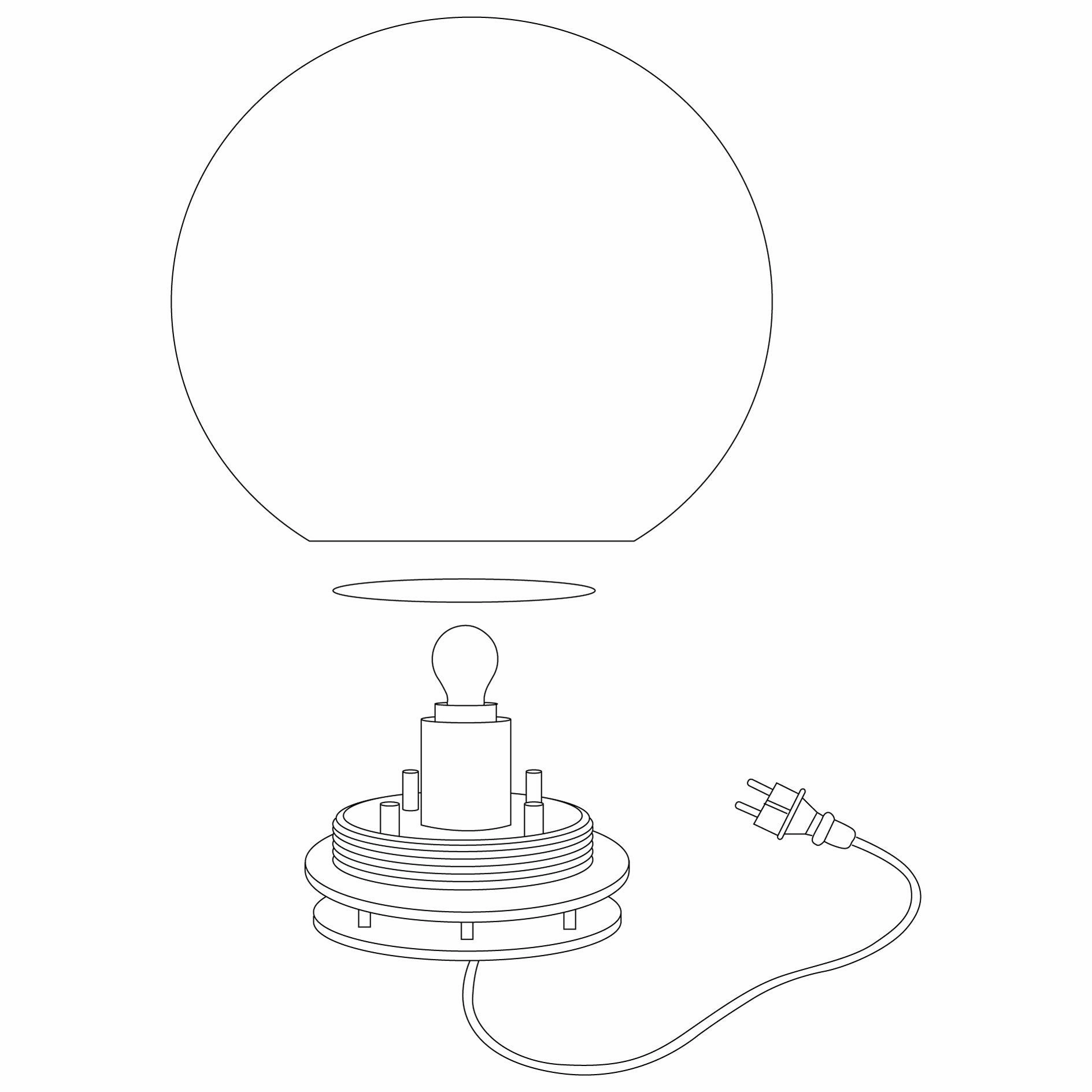 Eglo Monterolo IP65 Outdoor 39cm Plastic Globe Floor Lamp