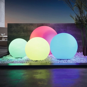 Eglo Monterolo-Z IP65 Colour Changing Smart LED Globe Floor Lamp - 50cm creative lampshade design