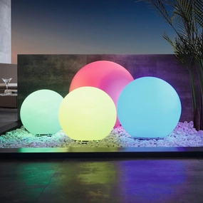 Eglo Monterolo-Z IP65 Colour Changing Smart LED Globe Floor Lamp - 60cm creative lampshade design