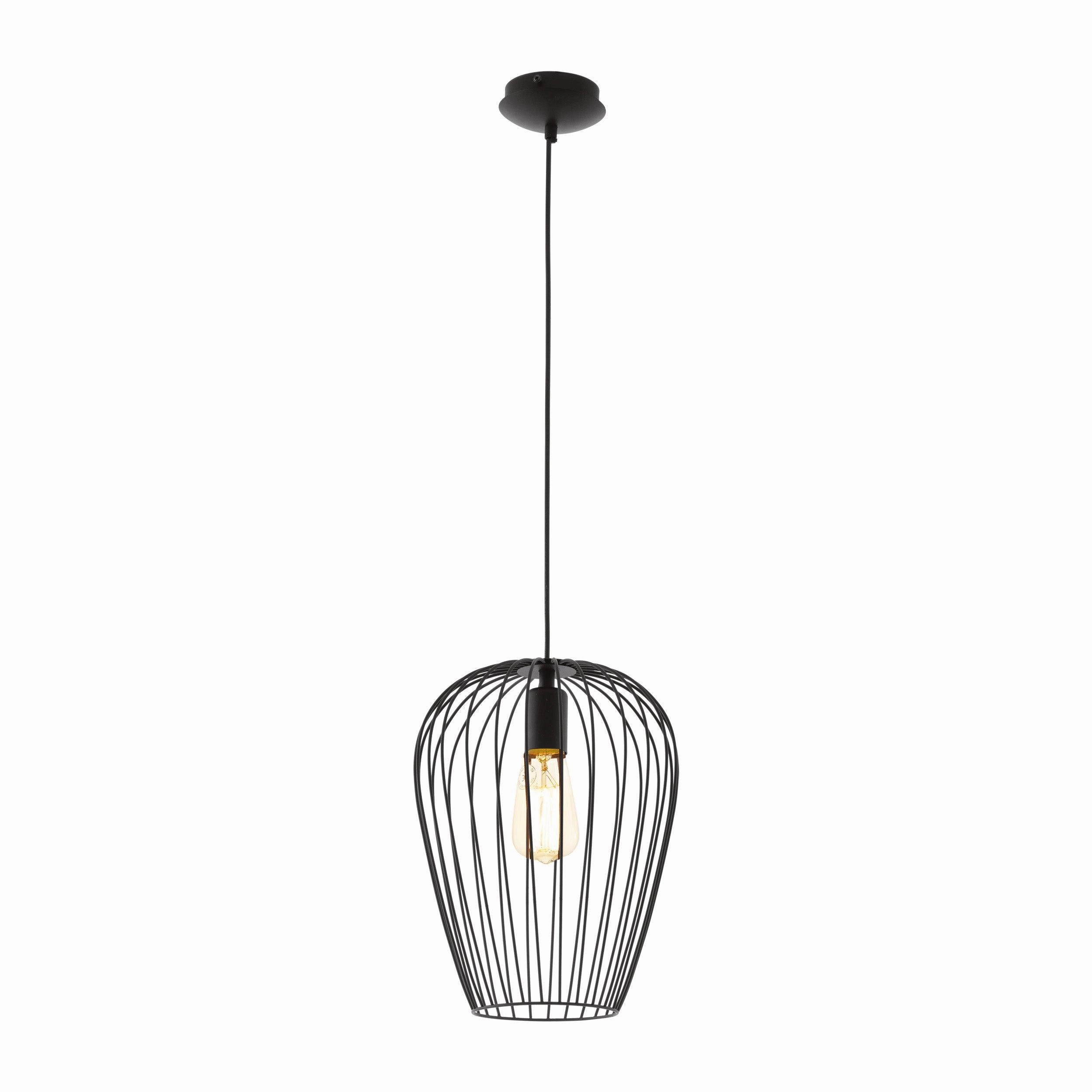 Eglo Newtown Black Wire Oval Ceiling Pendant