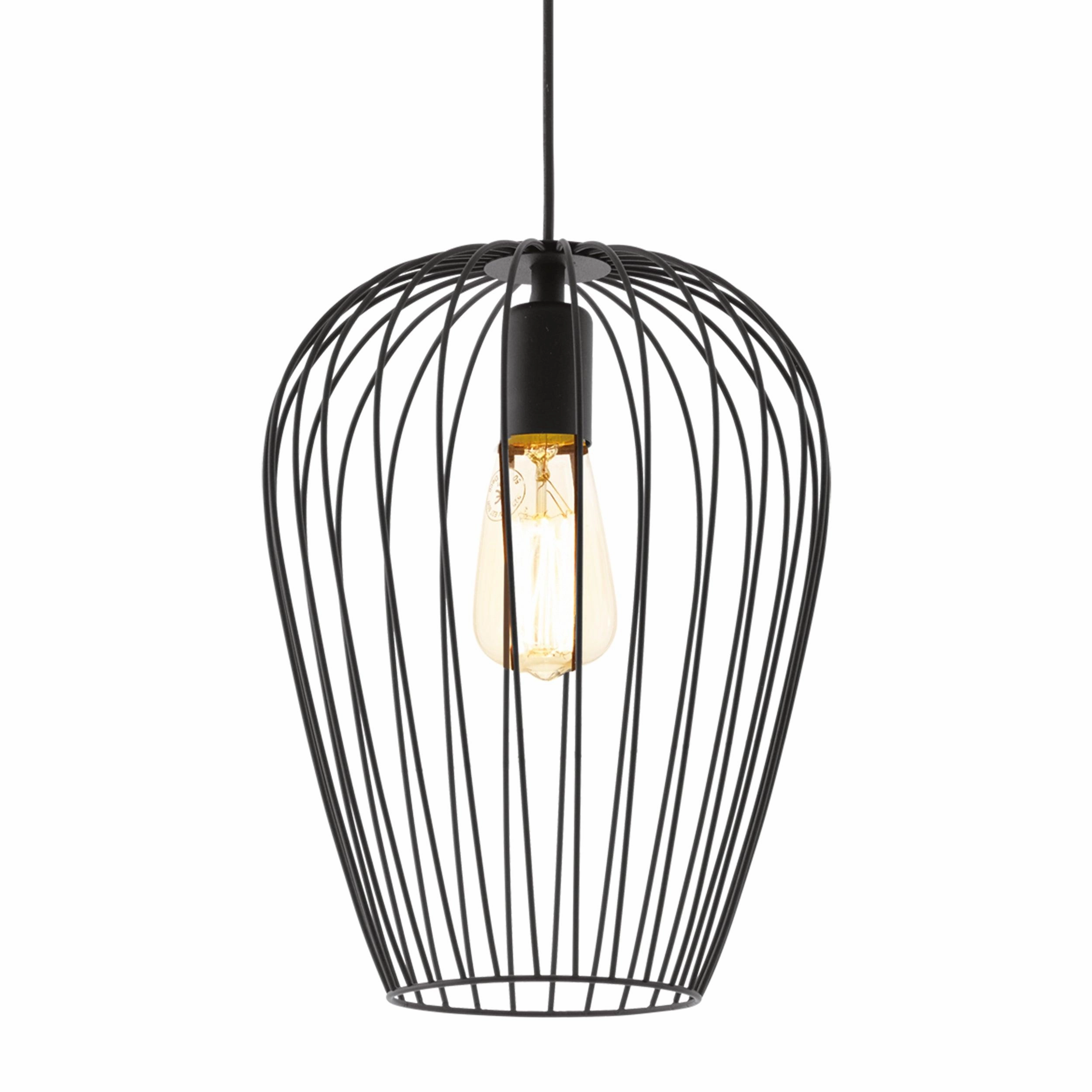 Eglo Newtown Black Wire Oval Ceiling Pendant