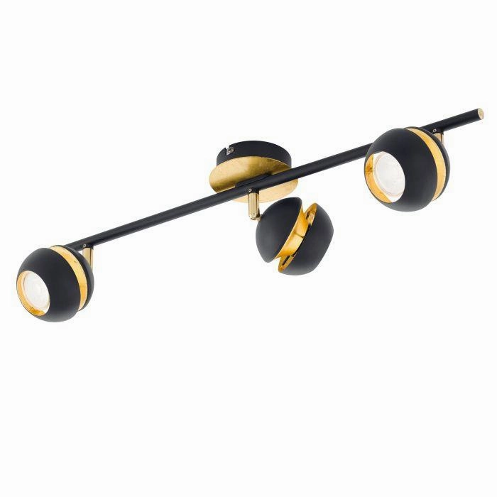 Eglo Nocito Gold & Black 3 Light Bar Spotlight