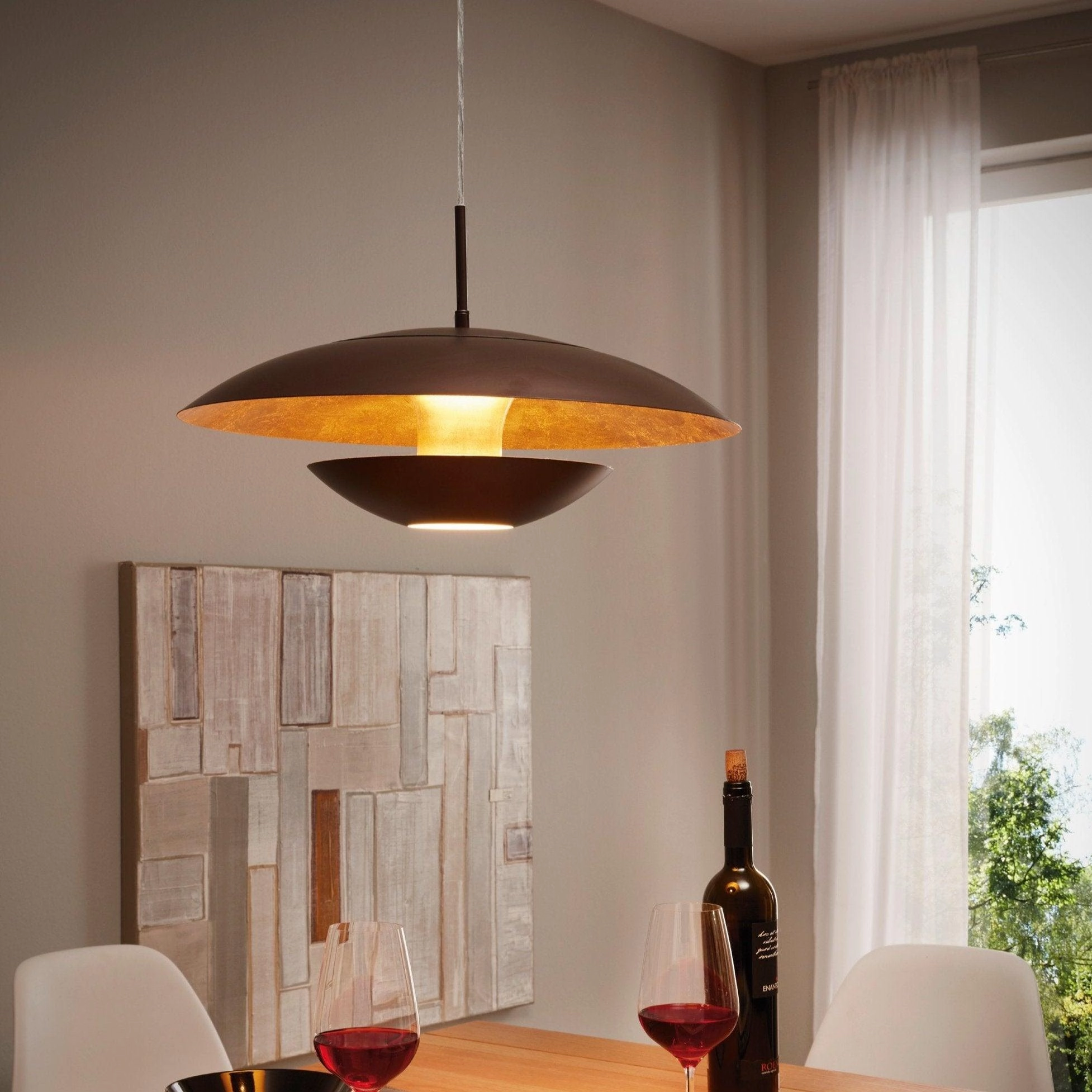 Eglo Nuvano Black & Gold Metal Ceiling Pendant