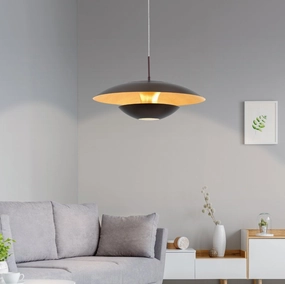 Eglo Nuvano Black & Gold Metal Ceiling Pendant flush mount ceiling fixture