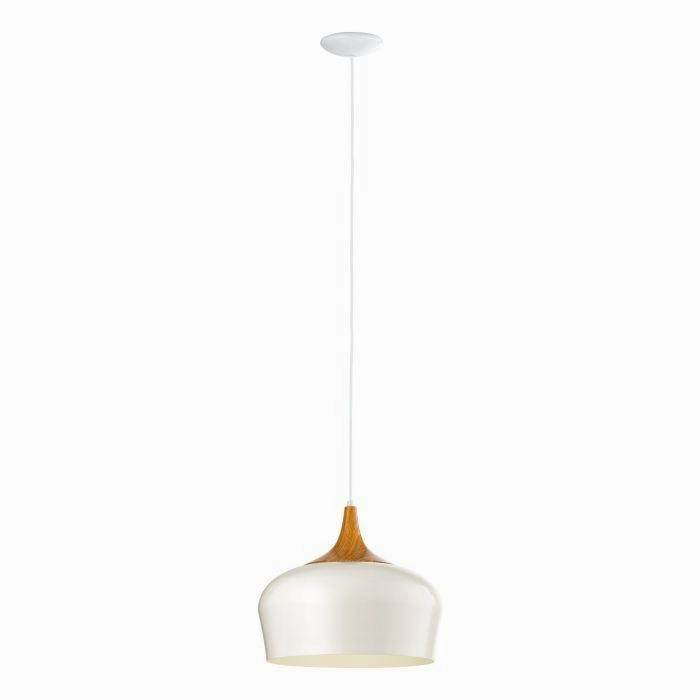 Eglo Obregon Cream Metal & Wood Accent Ceiling Pendant