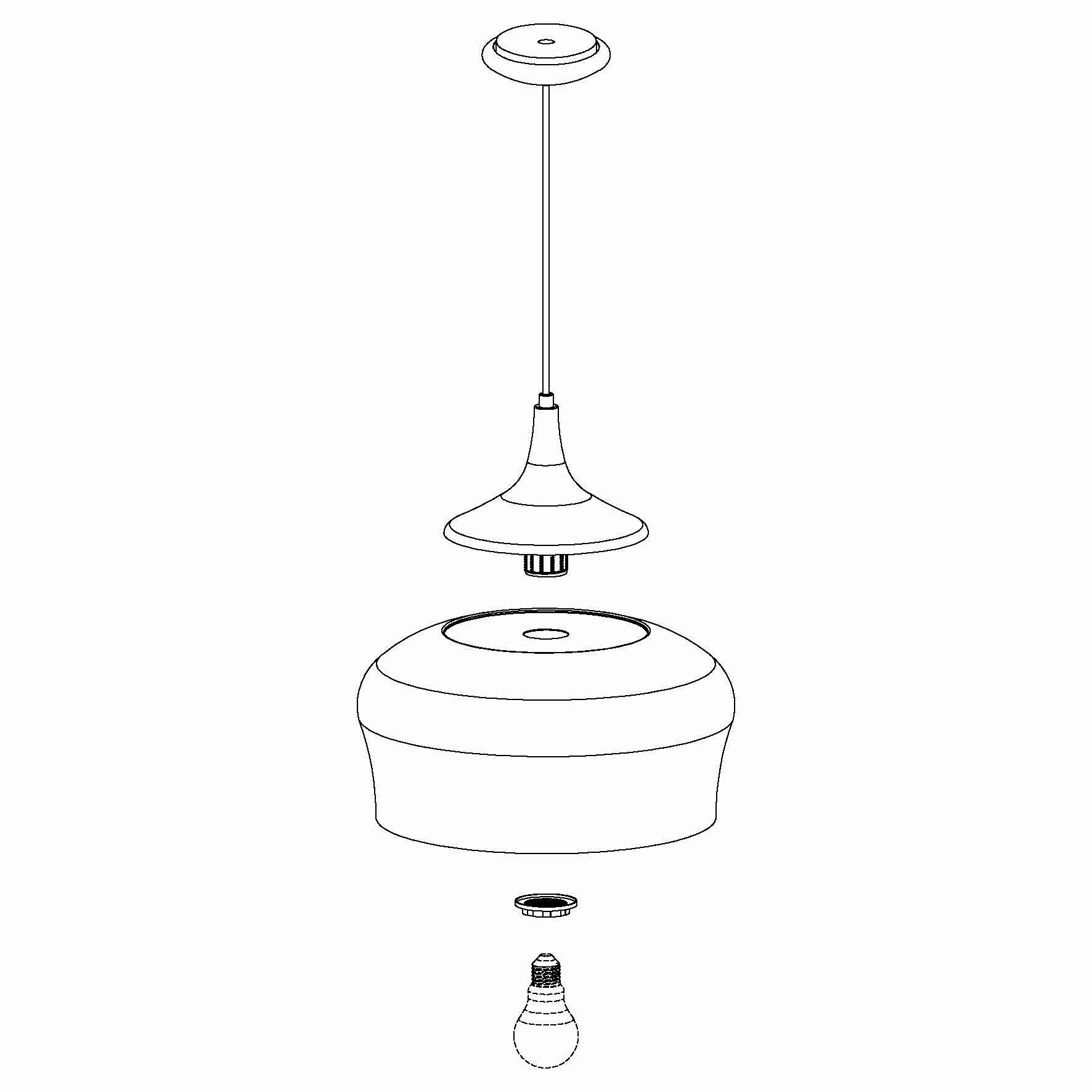 Eglo Obregon Cream Metal & Wood Accent Ceiling Pendant