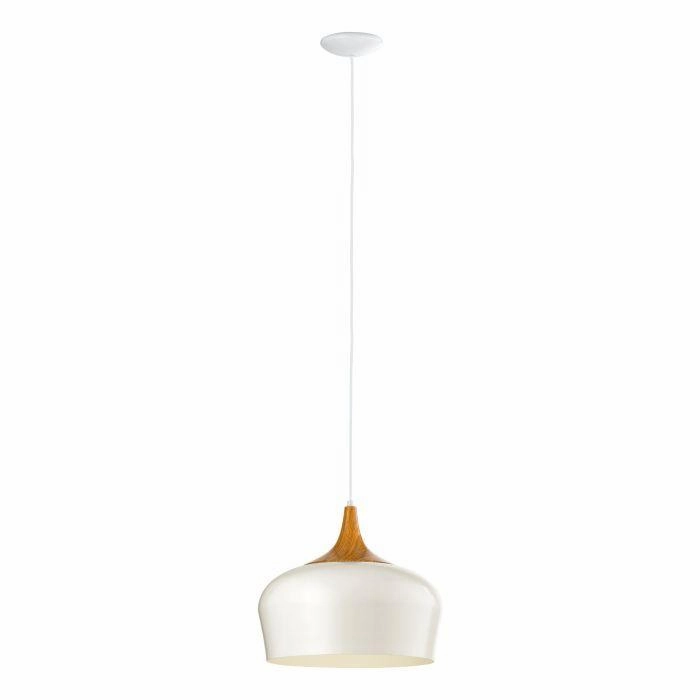 Eglo Obregon Cream Metal & Wood Accent Ceiling Pendant