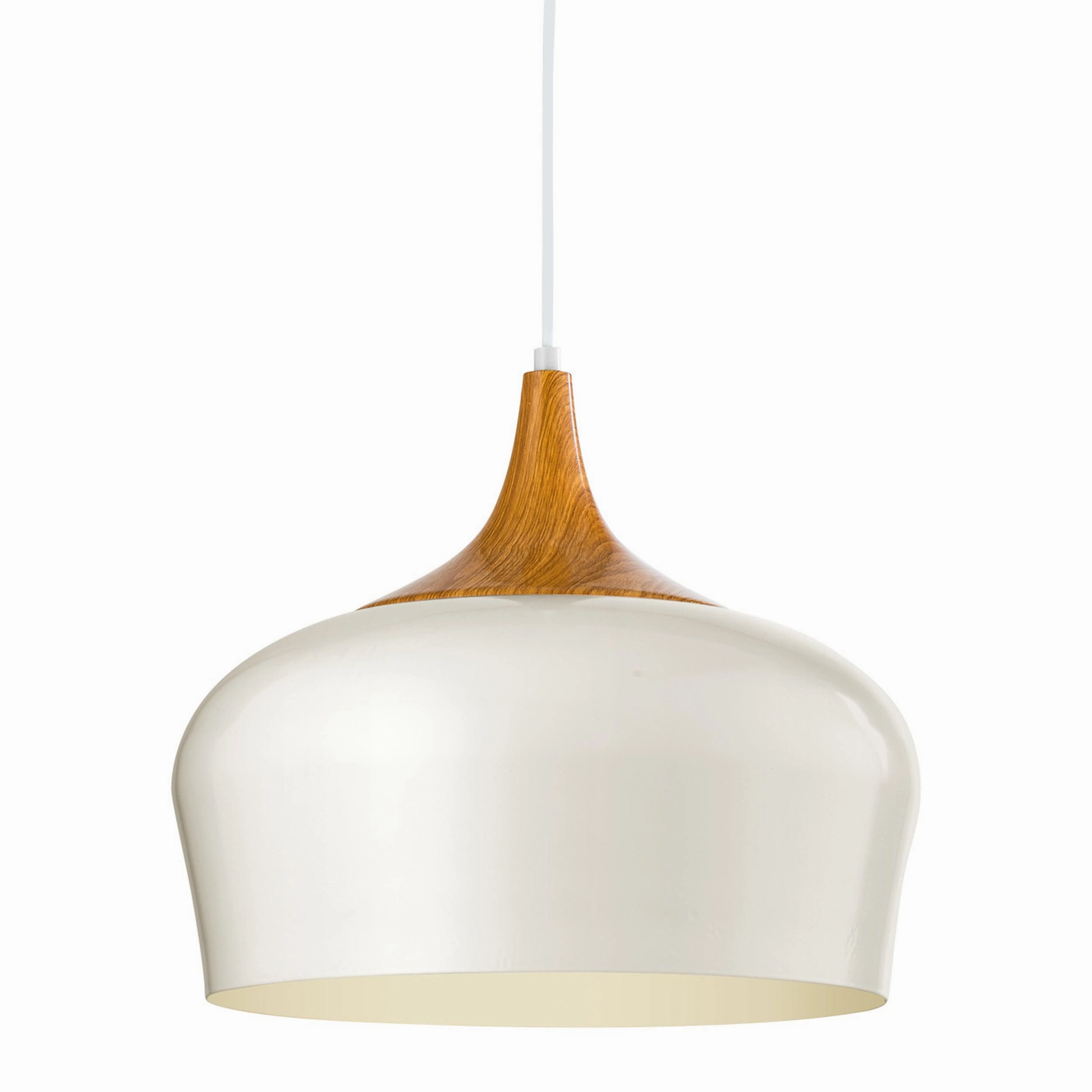 Eglo Obregon Cream Metal & Wood Accent Ceiling Pendant