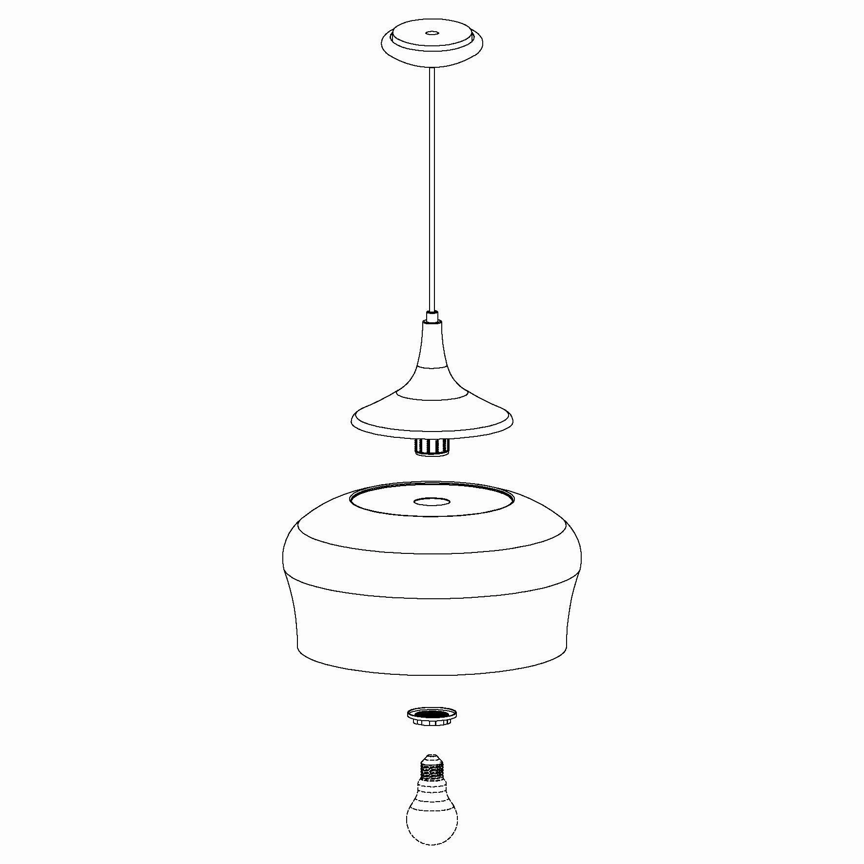 Eglo Obregon Cream Metal & Wood Accent Ceiling Pendant