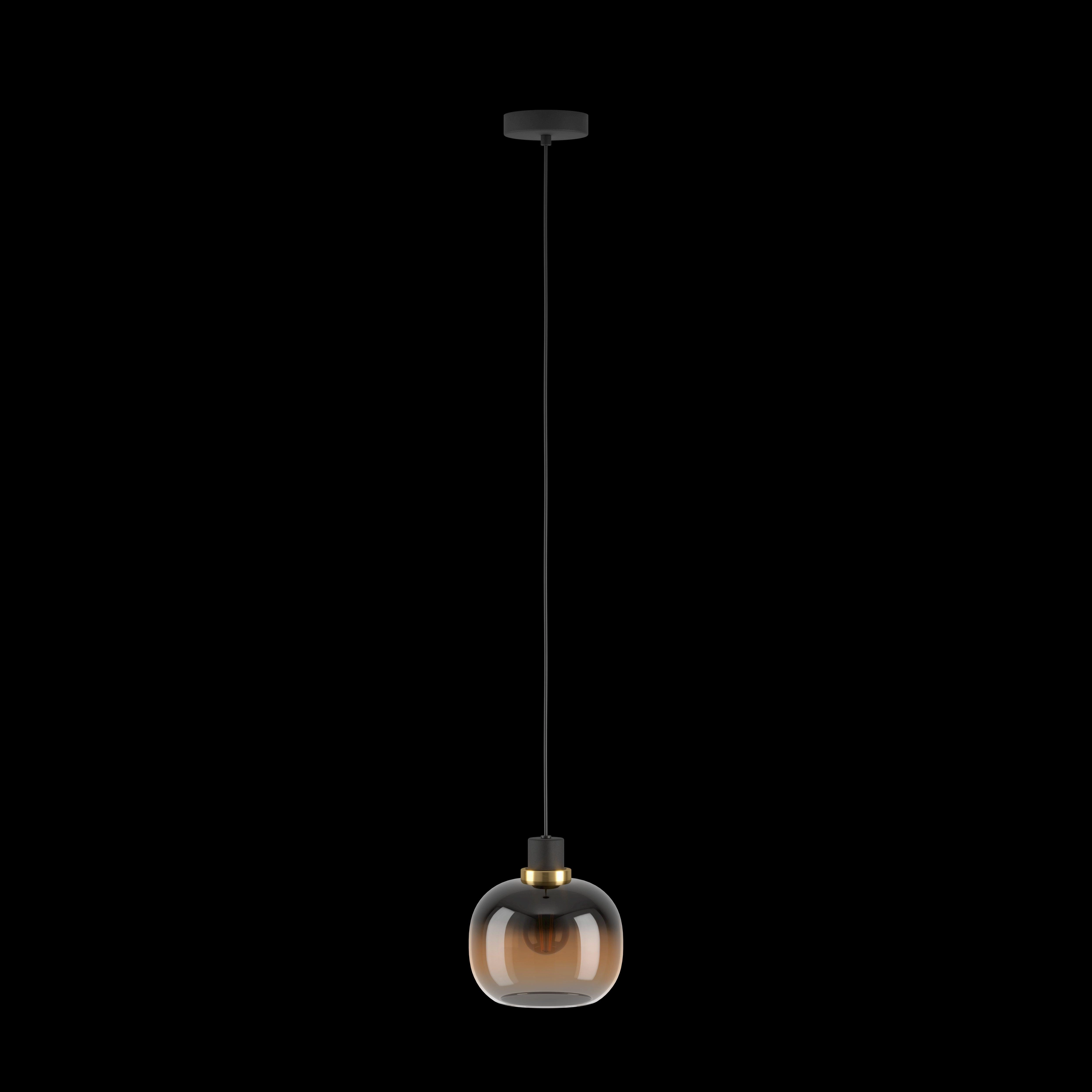 Eglo Oilella Spherical Black & Brown Glass Pendant
