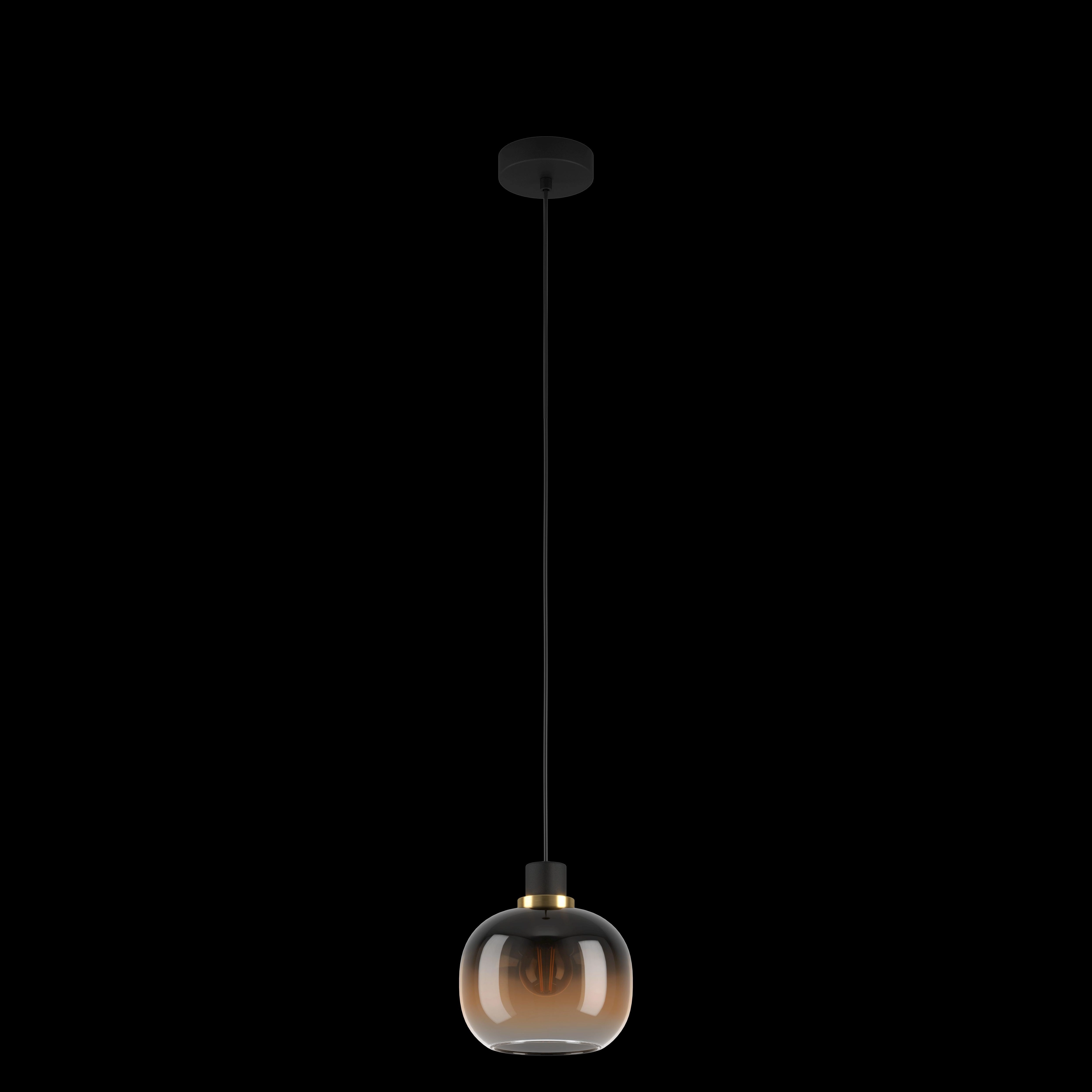 Eglo Oilella Spherical Black & Brown Glass Pendant