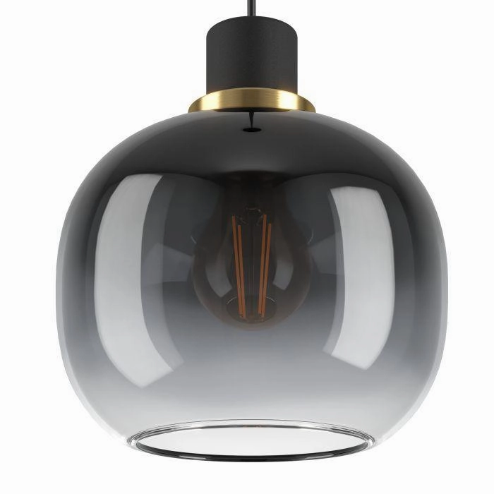 Eglo Oilella Spherical Black & Grey Glass Pendant