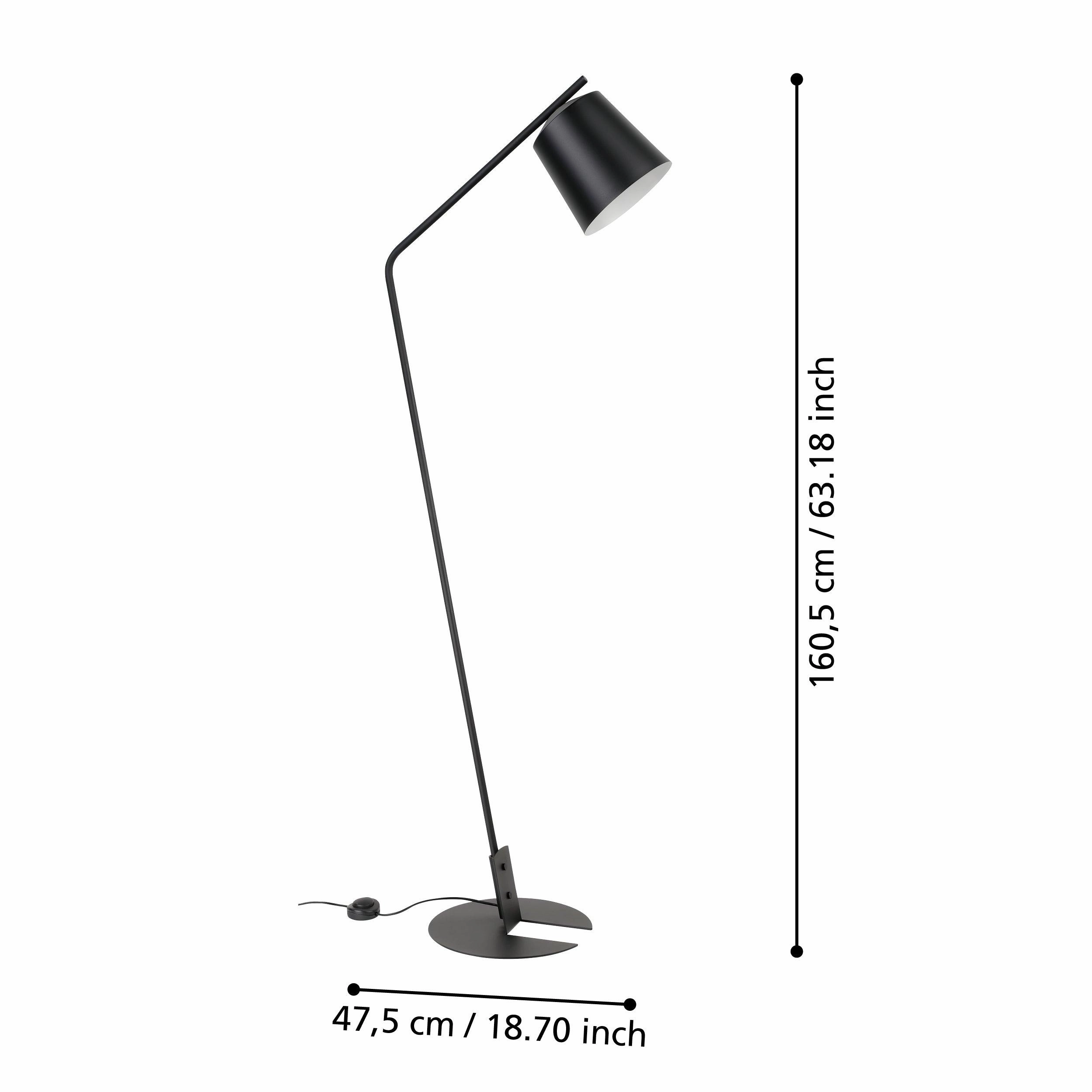 Eglo Oneda Black Metal Floor Lamp