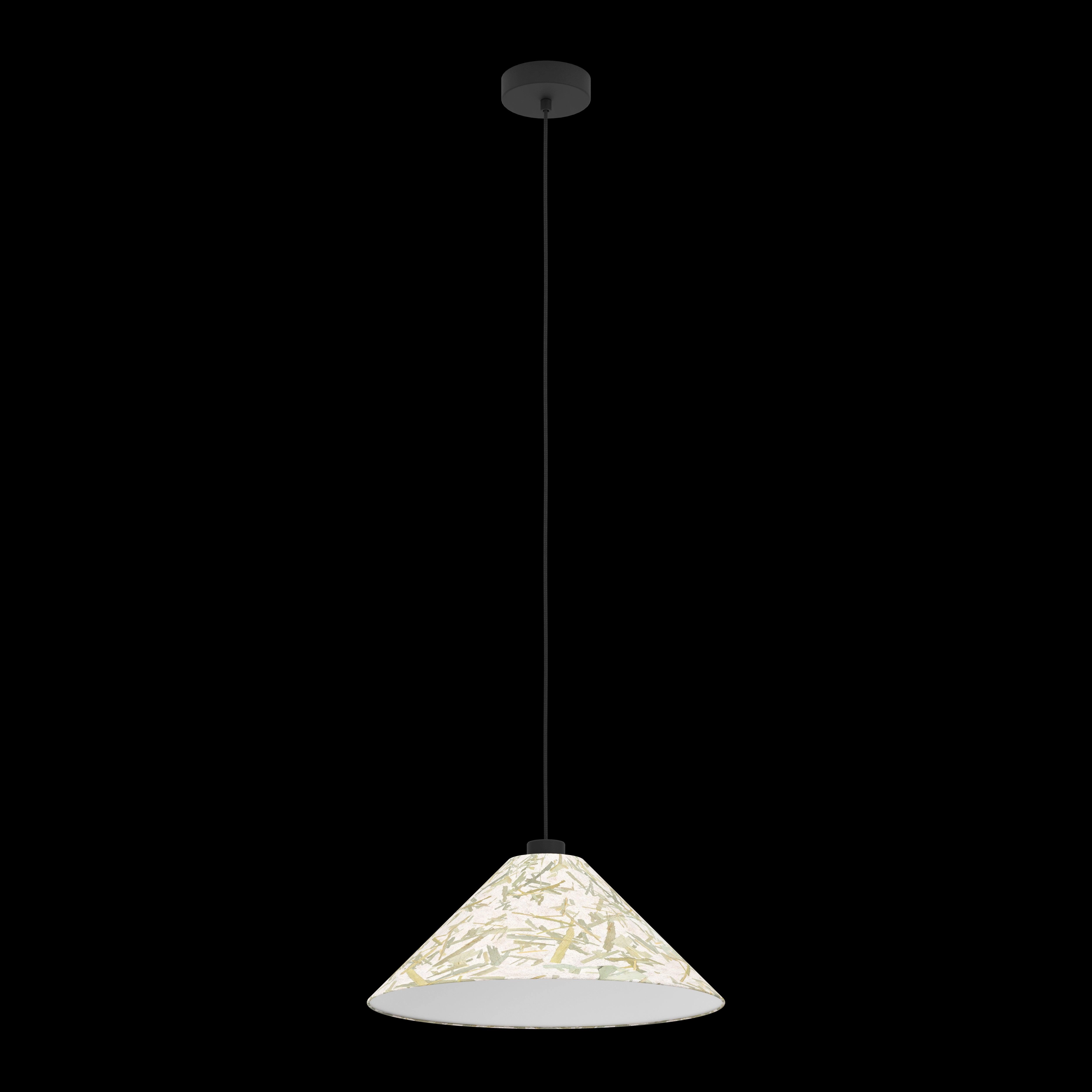 Eglo Oxpark Bamboo Leave Fabric Ceiling Pendant