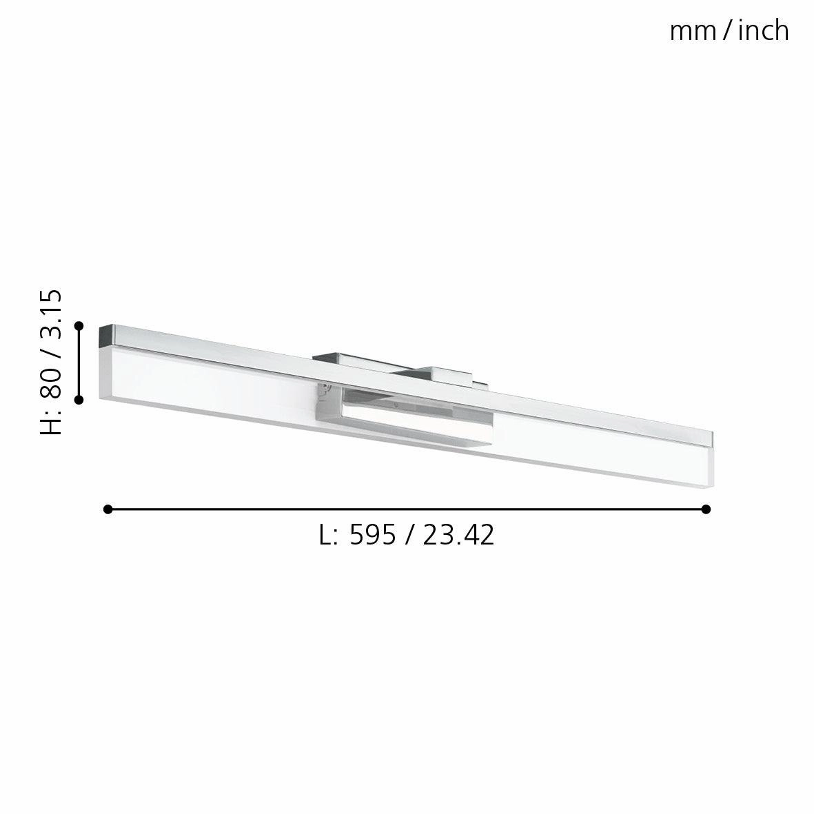 Eglo Palmital IP44 Chrome Bathroom Wall Light