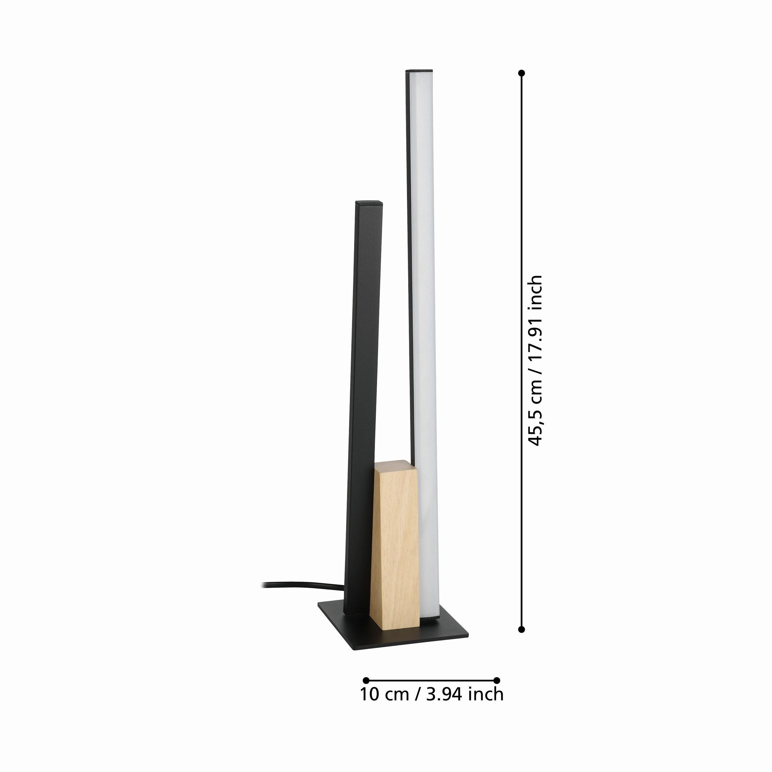 Eglo Panagria LED Black & Wood Table Lamp