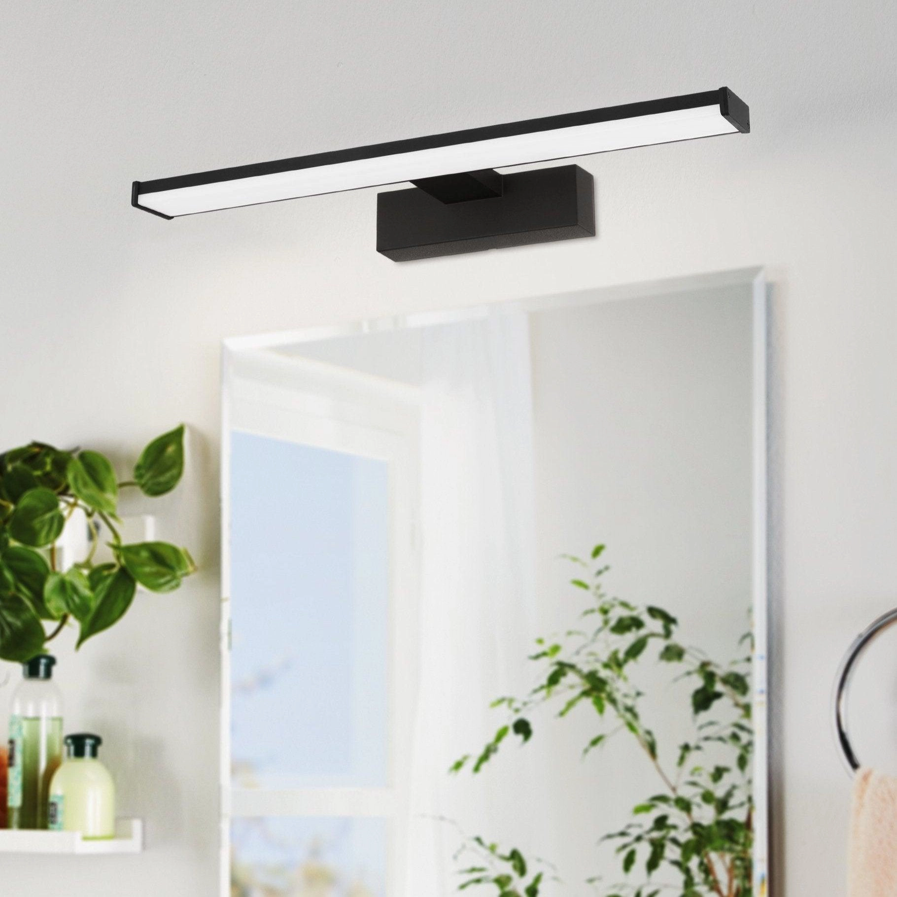 Eglo Pandella 1 IP44 Black LED Bathroom Wall / Mirror Light - 40cm