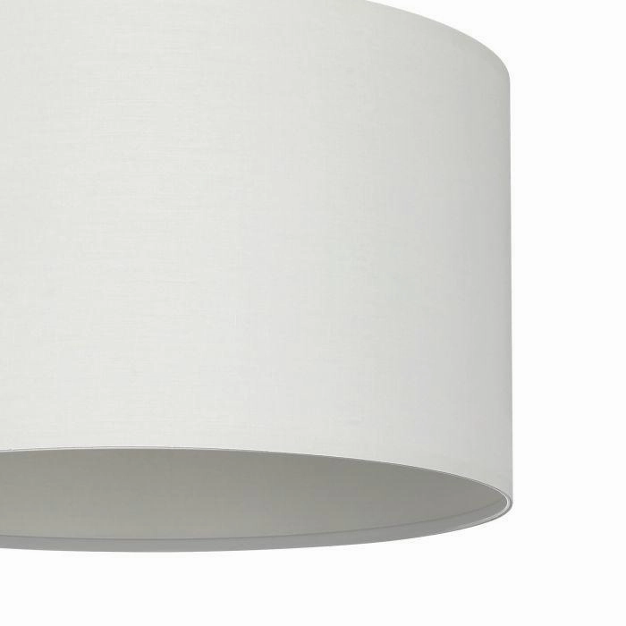 Eglo Pasteri Nickel Ceiling Pendant With Fabric White Shade - 38cm