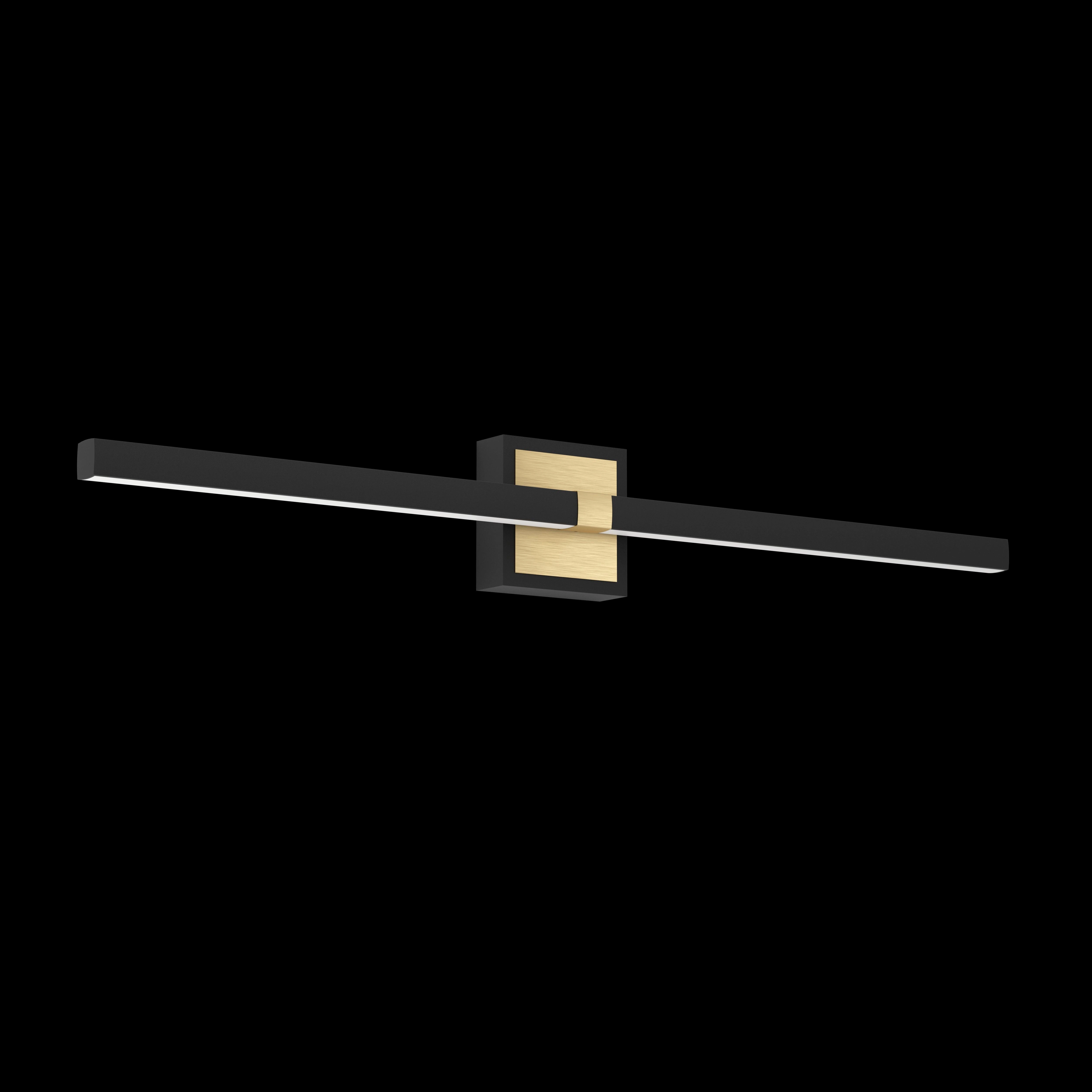 Eglo Peguera IP44 Black & Brass Bathroom LED Wall light - 80cm