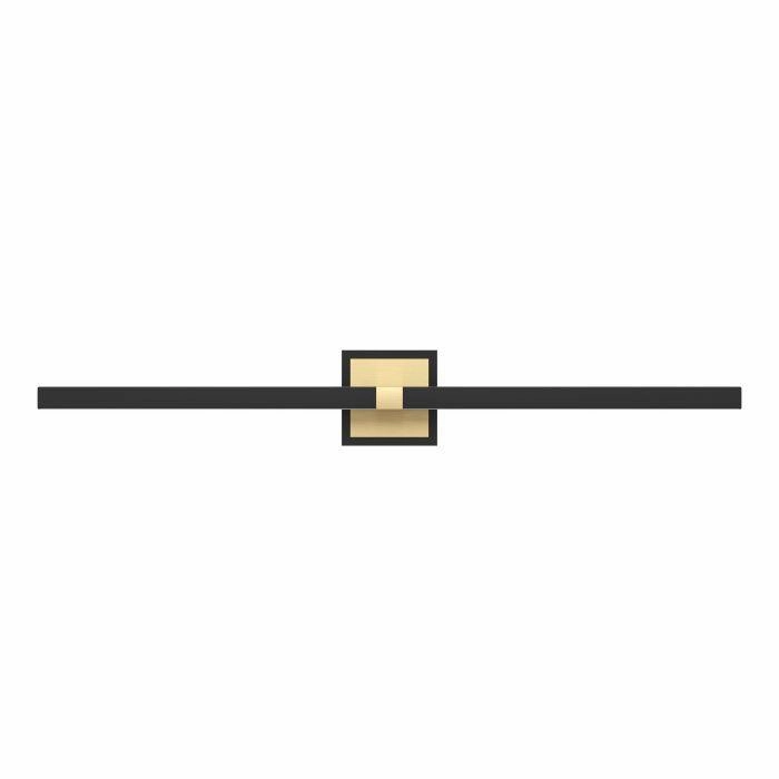 Eglo Peguera IP44 Black & Brass Bathroom LED Wall light - 80cm