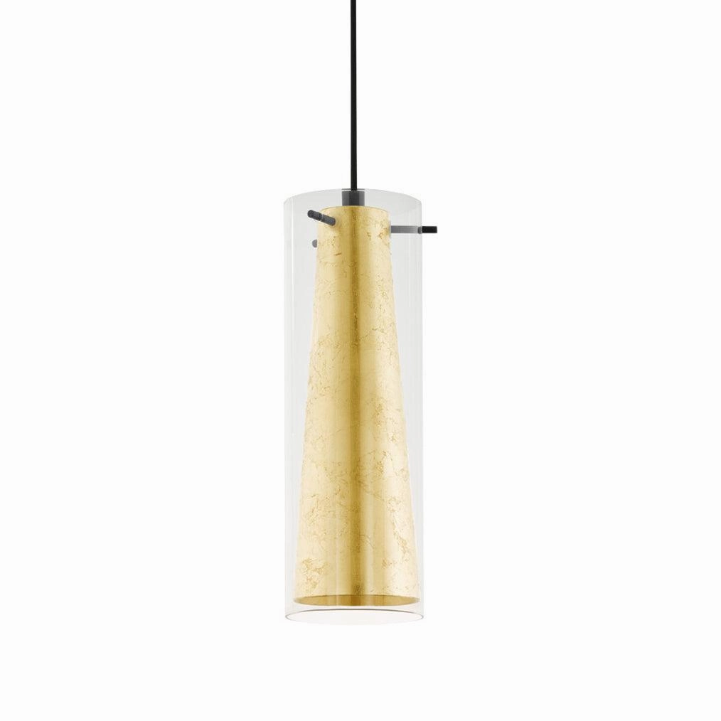 Eglo Pinto Gold Leaf & Clear Glass Ceiling Pendant
