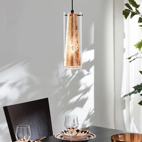 Eglo Pinto Gold Leaf & Clear Glass Ceiling Pendant flush mount ceiling fixture