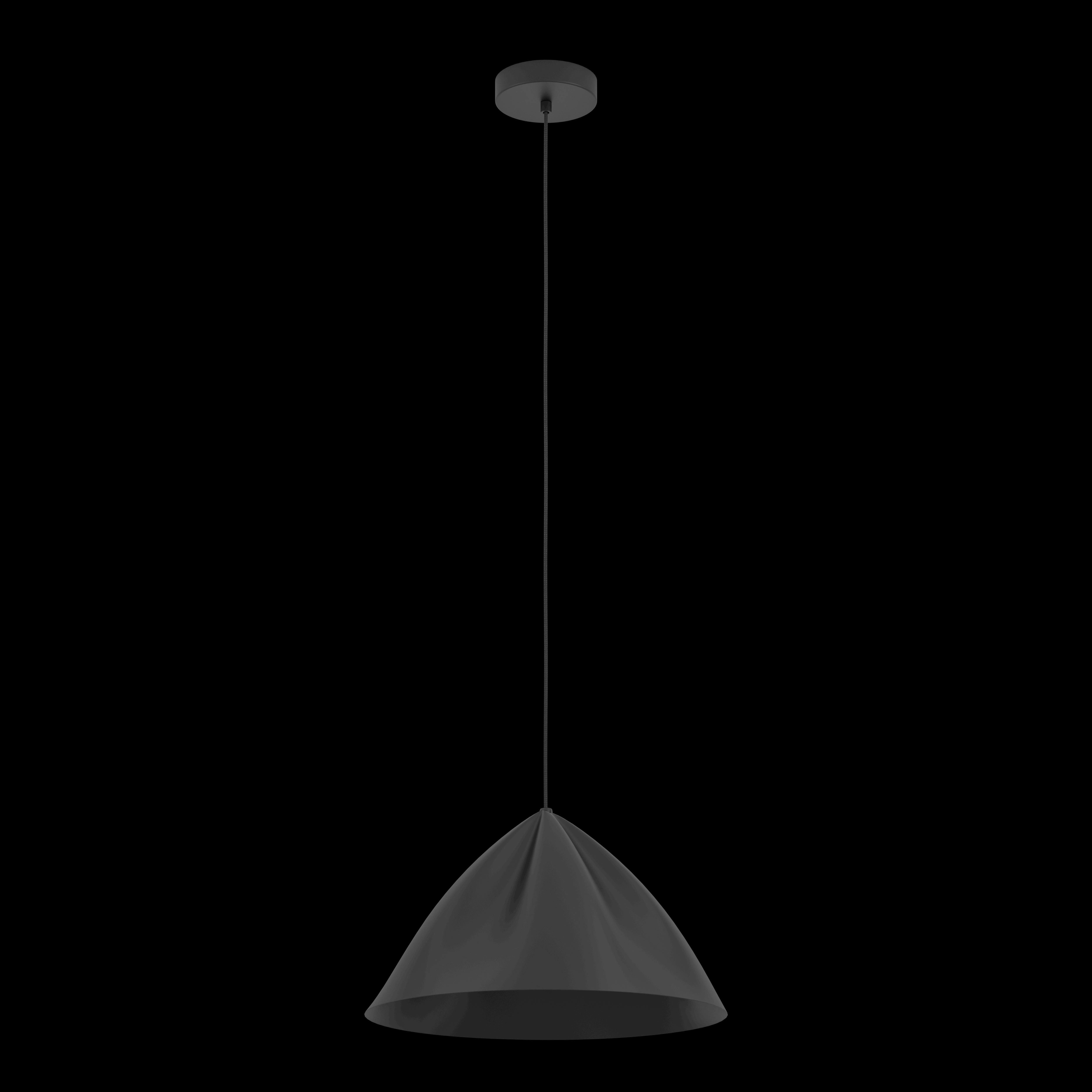 Eglo Podere Conical Black Metal Japandi Pendant