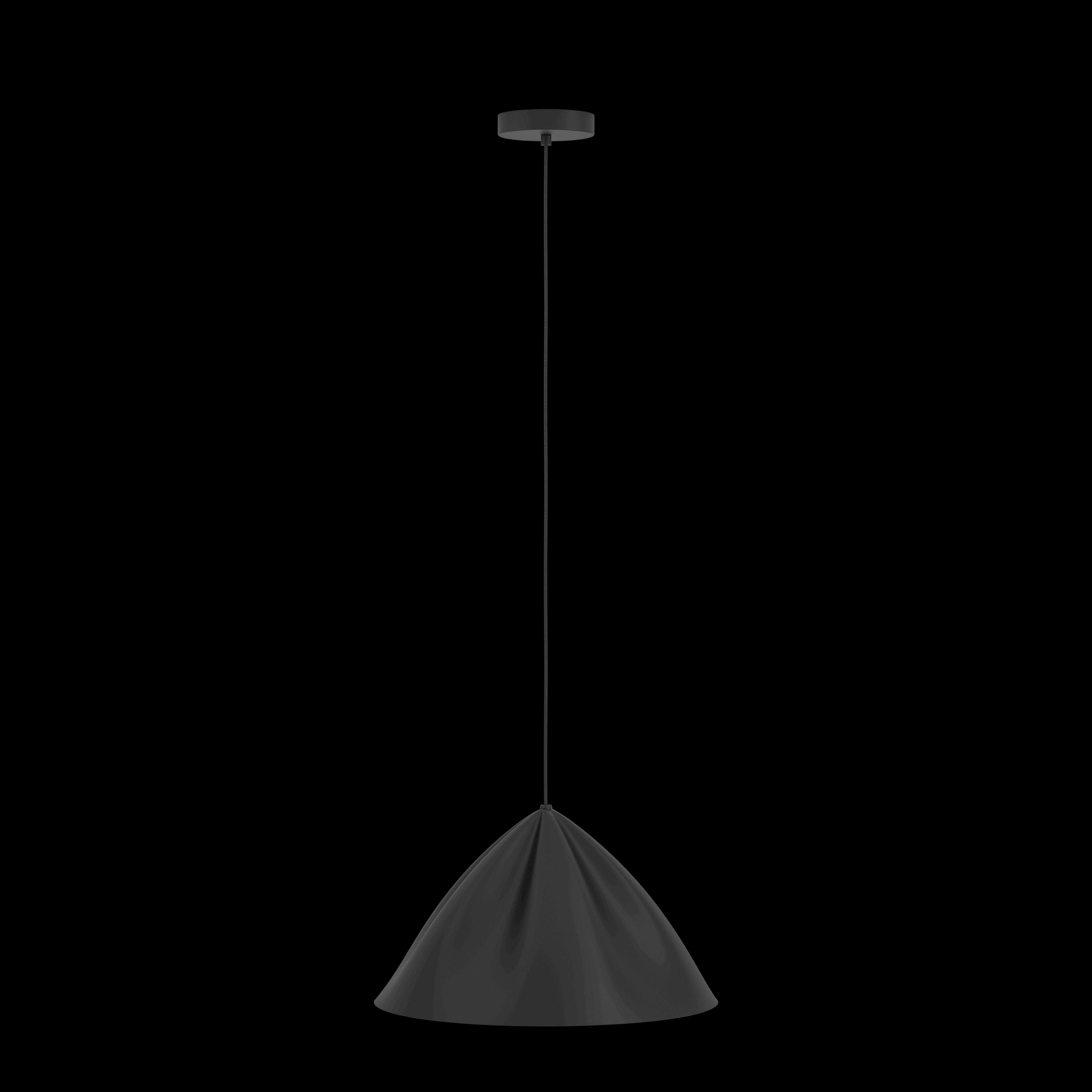 Eglo Podere Conical Black Metal Japandi Pendant