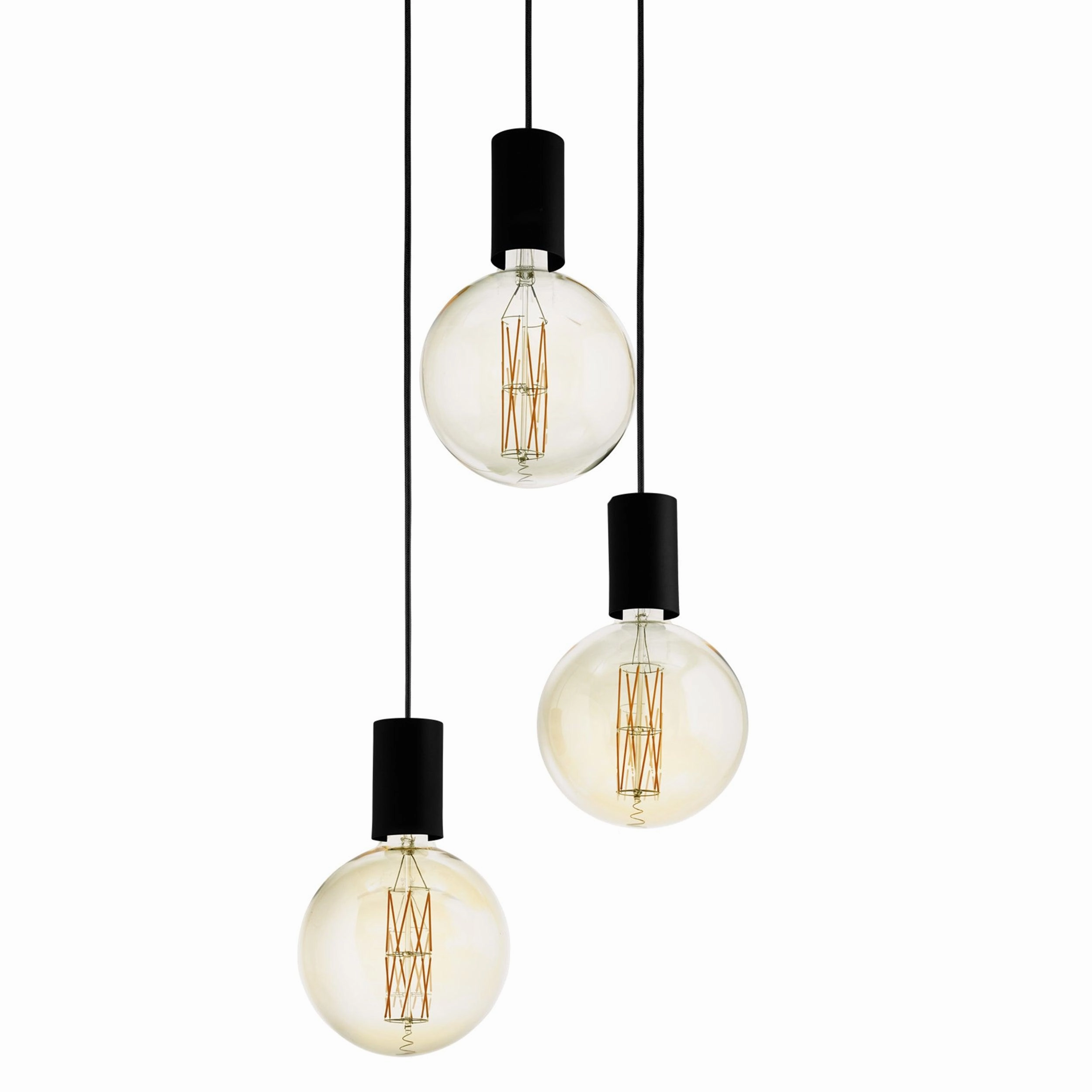 Eglo Pozueta 3 Light Black Cable Set Pendant