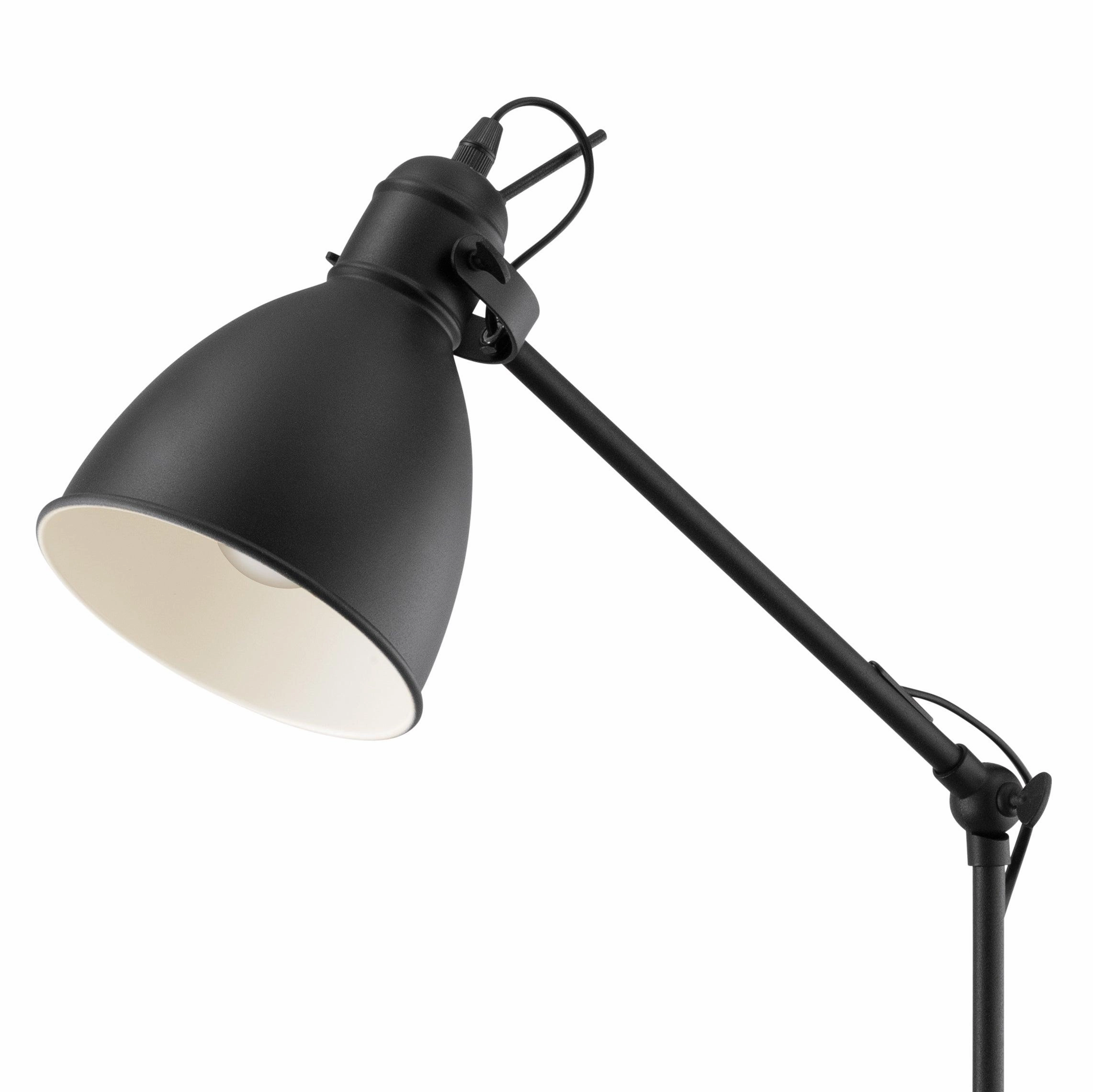 Eglo Priddy Black Metal Adjustable Industrial Style Floor Lamp