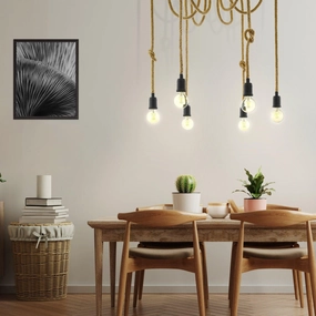 Eglo Rampside 6 Light Hemp Rope Ceiling Pendant flush mount ceiling fixture