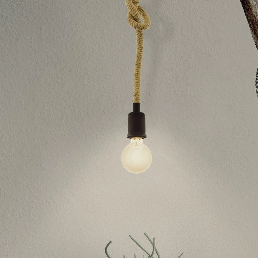 Eglo Rampside Hemp Rope Hanging Ceiling Pendant