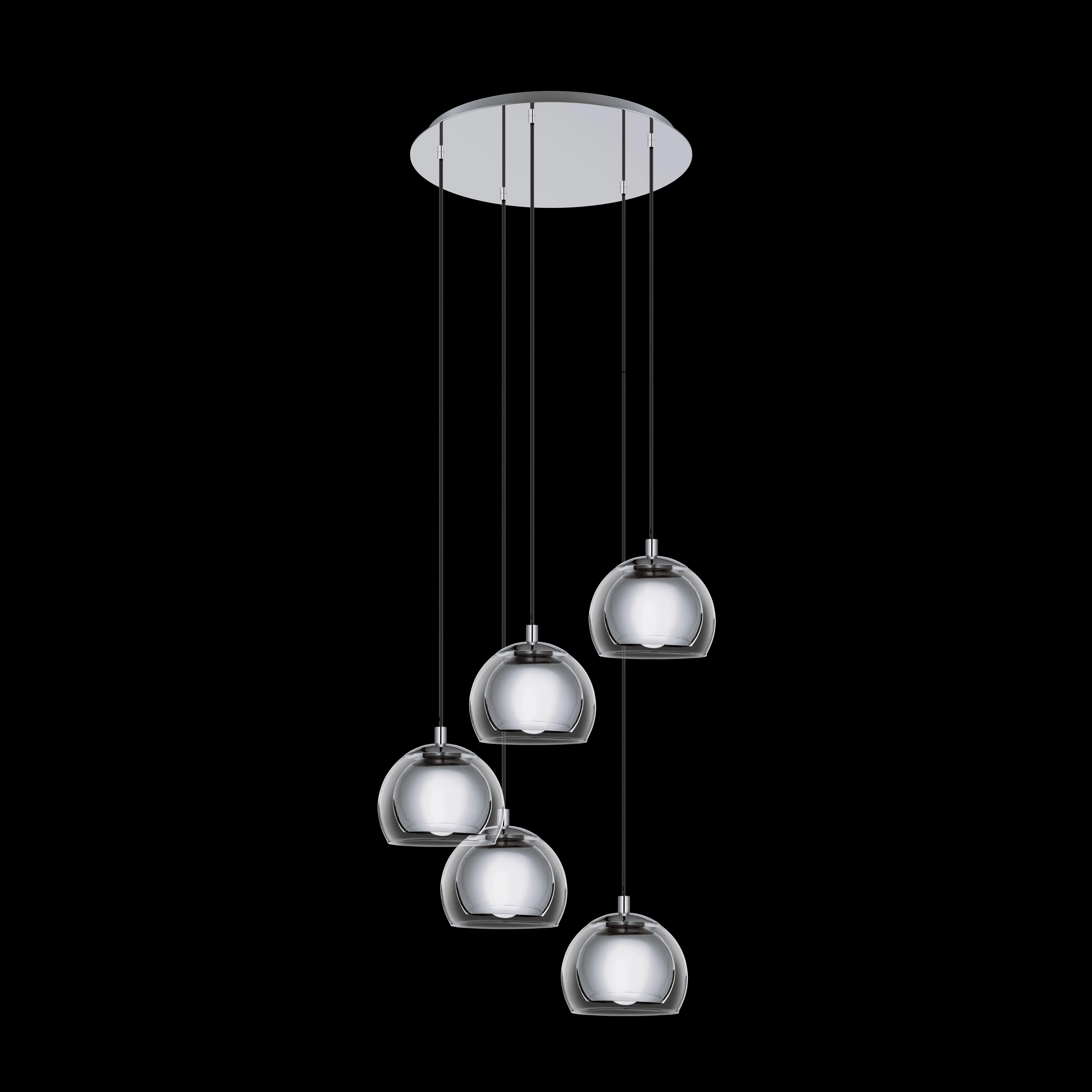 Eglo Rocamar 1 Glass & Chrome  6 Light Clear Ceiling Pendant