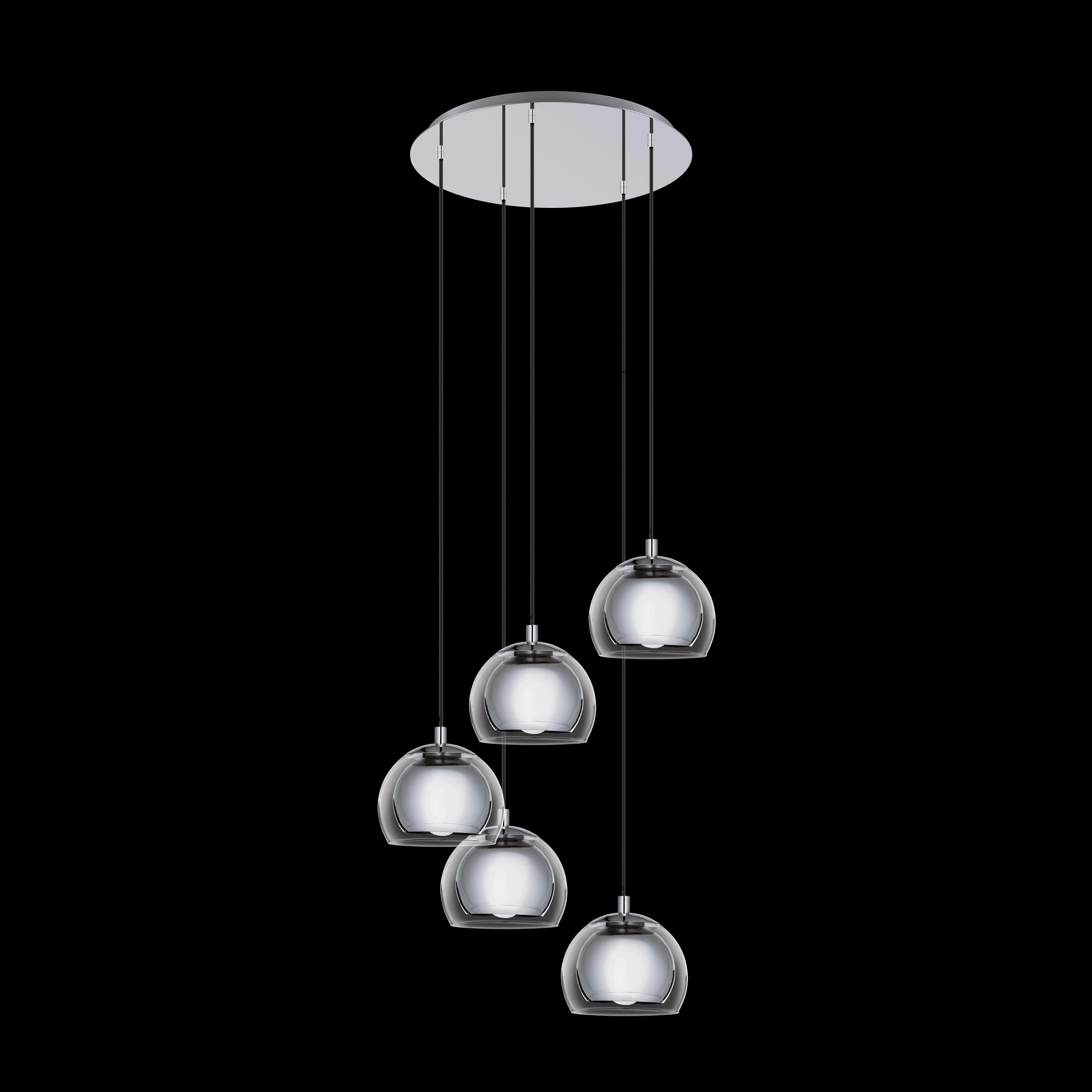 Eglo Rocamar 1 Glass & Chrome  6 Light Clear Ceiling Pendant