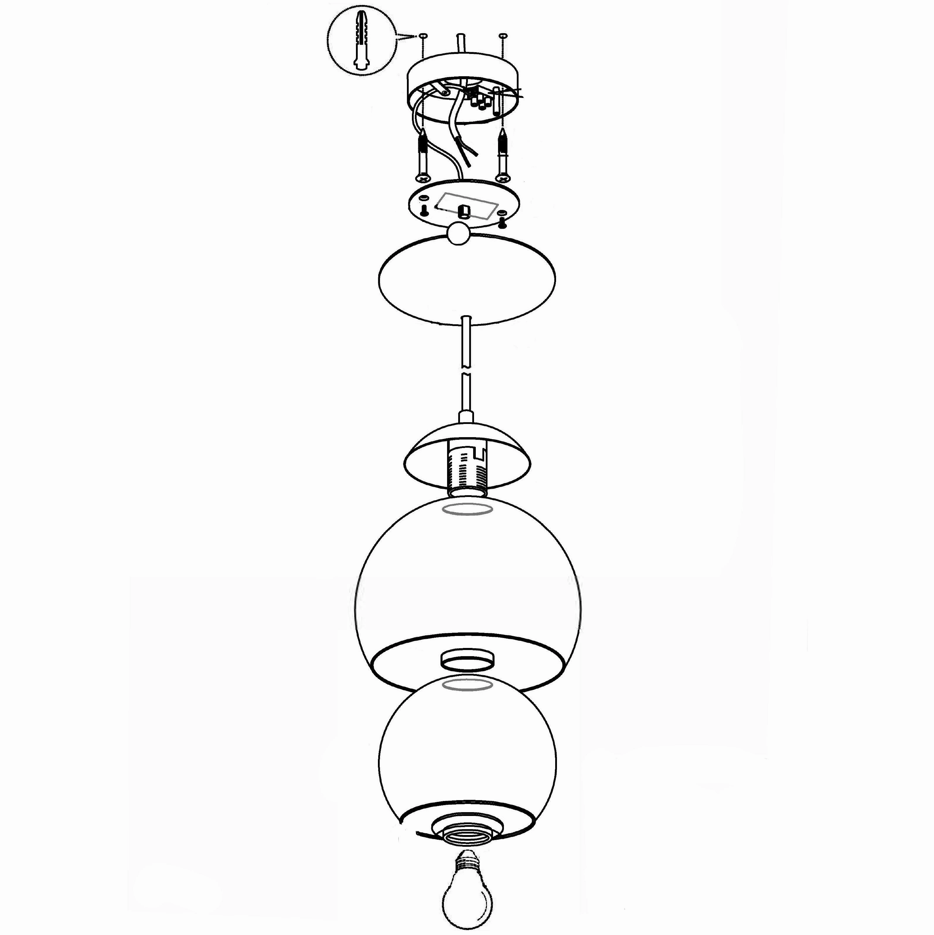 Eglo Rocamar Clear Glass & Chrome Ceiling Pendant