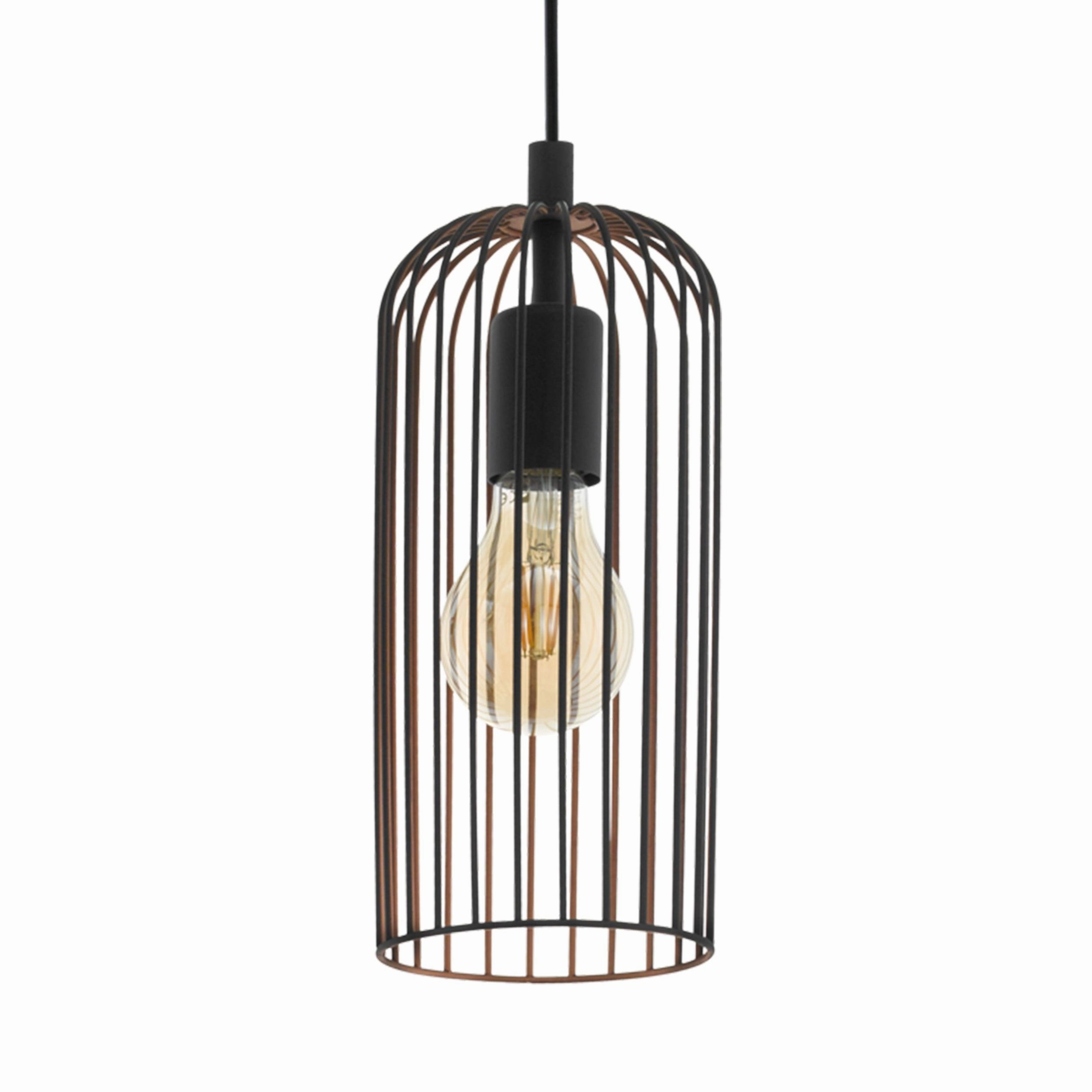 Eglo Roccamena Black & Copper Wire Ceiling Pendant