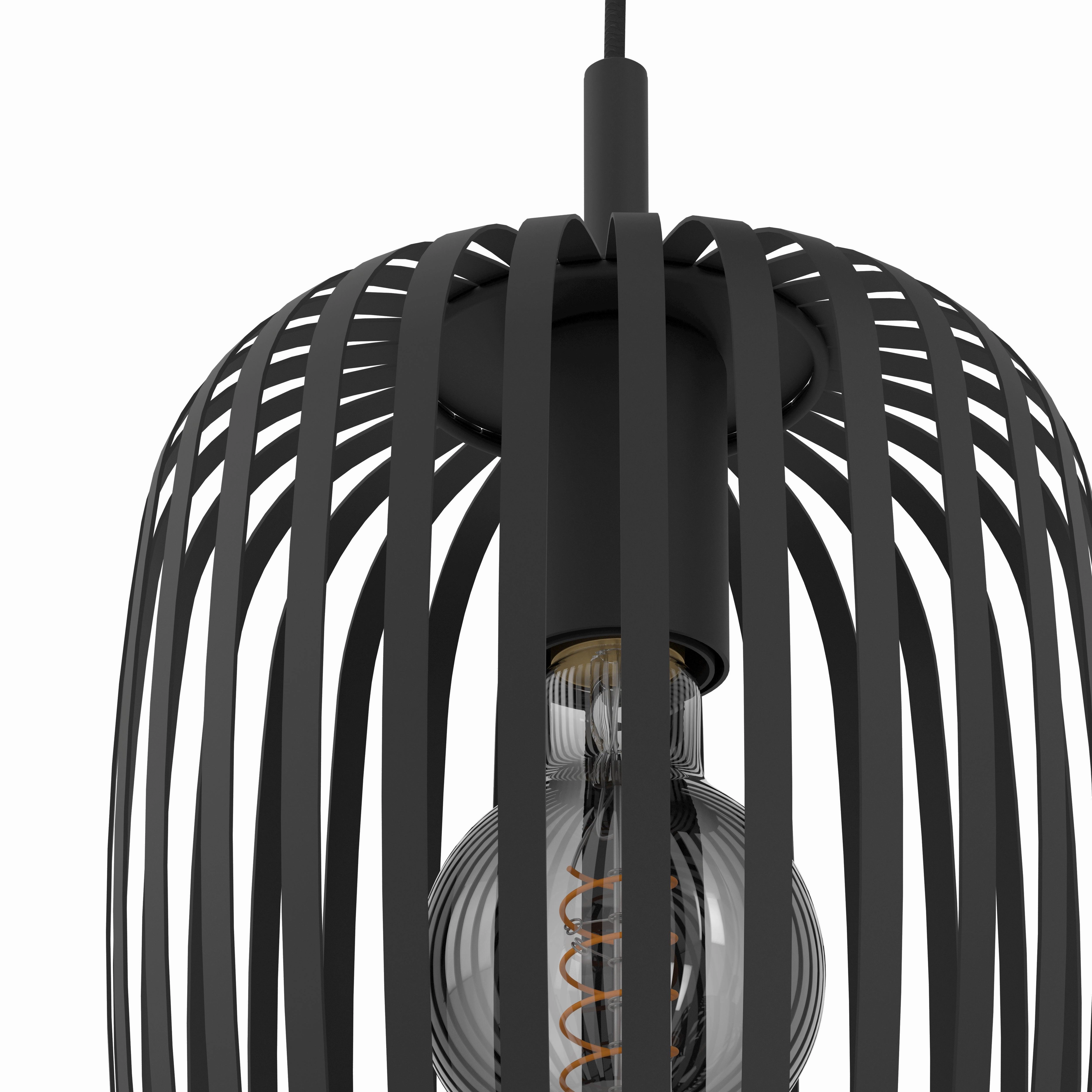 Eglo Romazzina 3 Light Black Metal Caged Ceiling Pendant