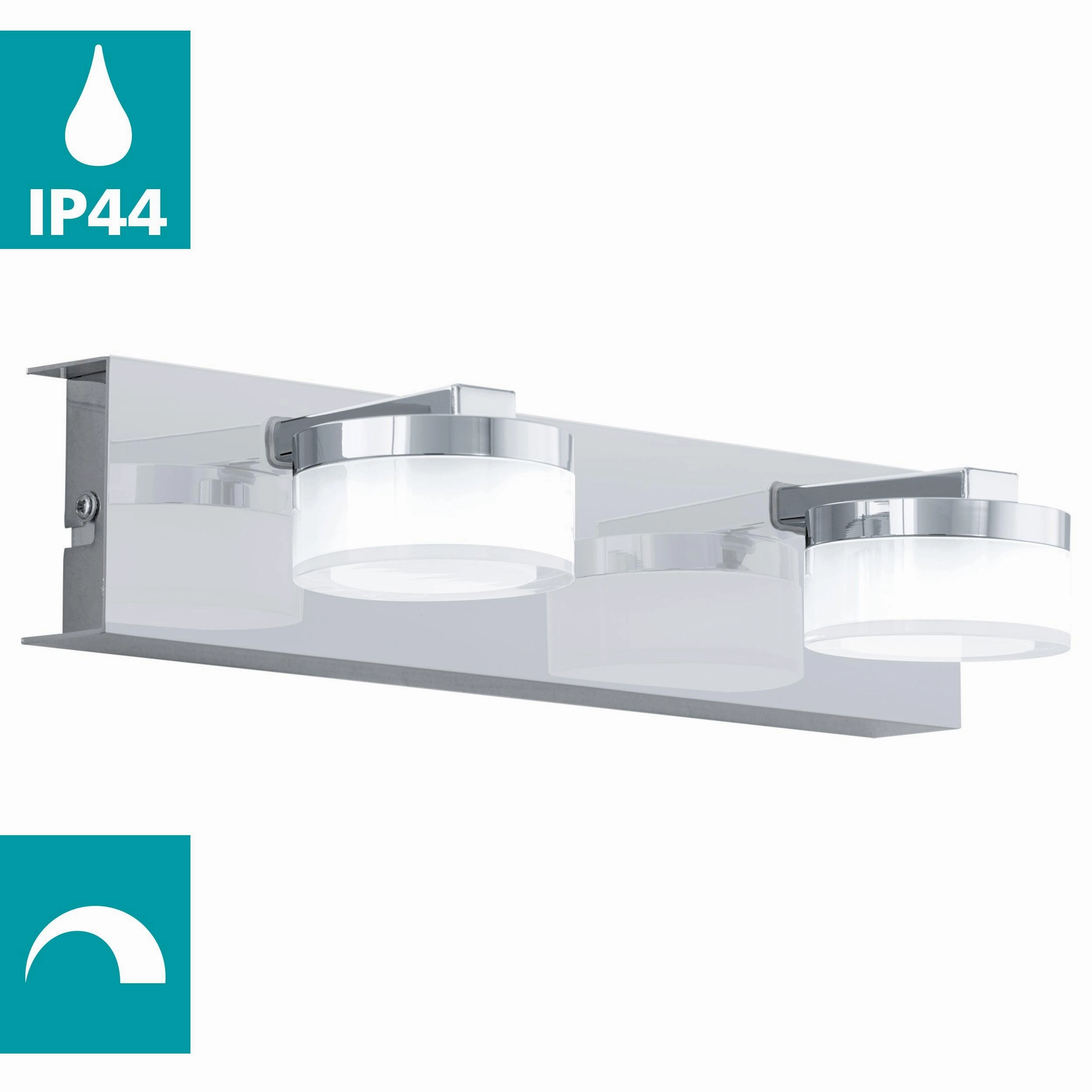 Eglo Romendo 1 Chrome IP44 LED Bathroom Double Wall light