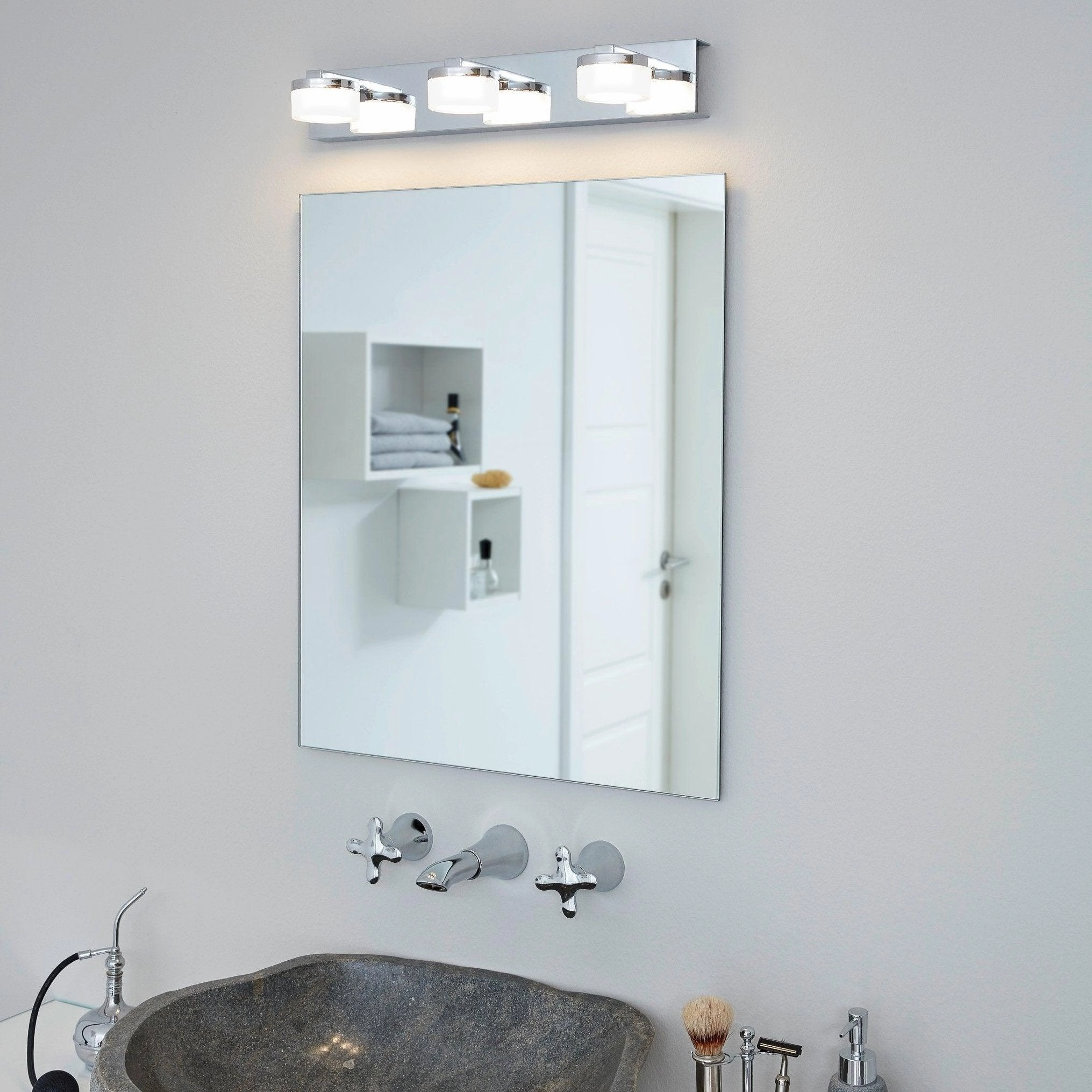 Eglo Romendo 1 Chrome IP44 LED Bathroom Triple Wall light