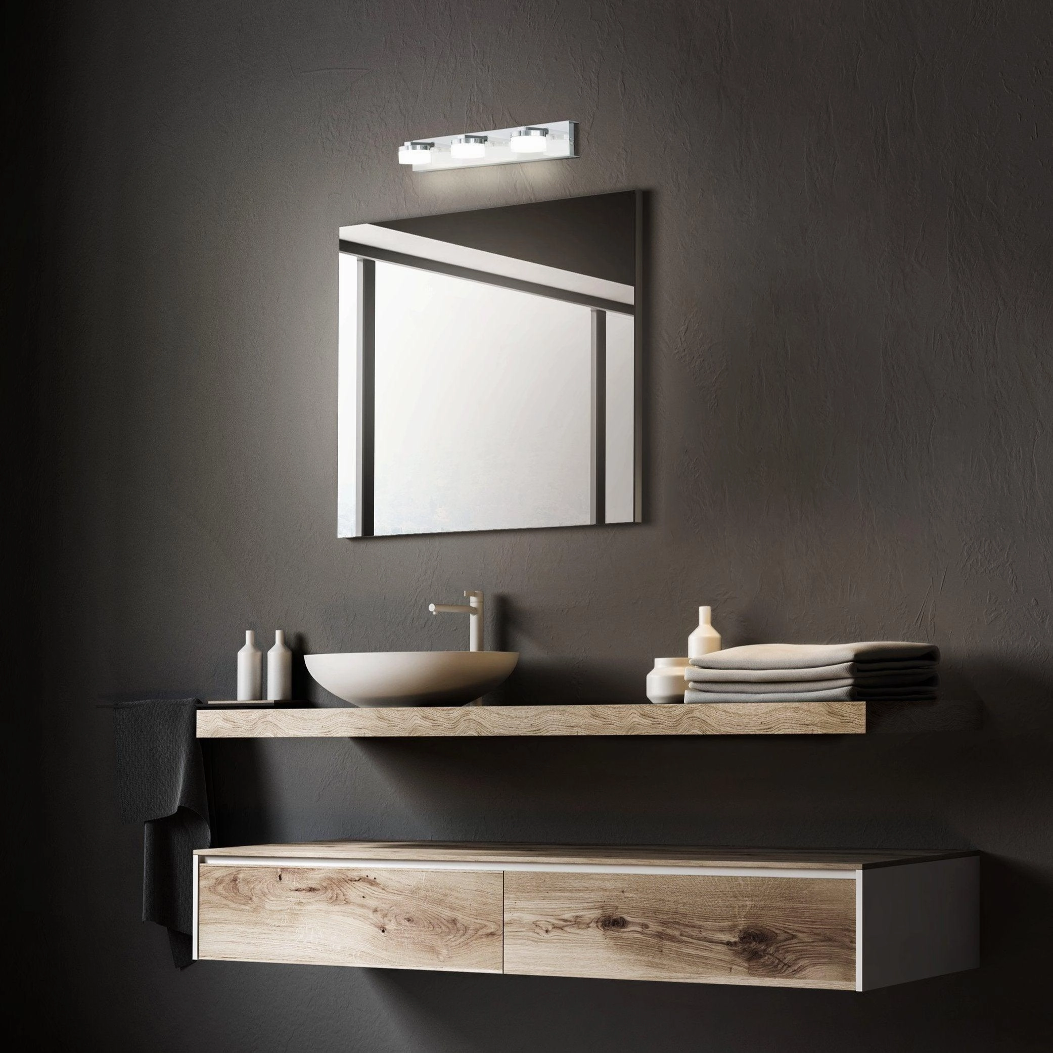 Eglo Romendo 1 Chrome IP44 LED Bathroom Triple Wall light
